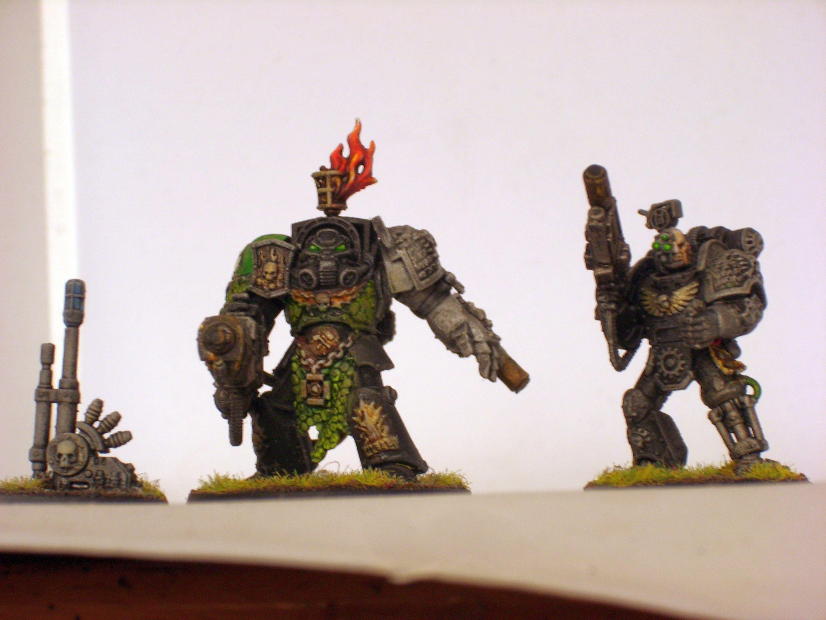 Adeptus Astartes, Deathwatch, Iron Hands, Salamanders, Space Marines, Tactical Dreadnought Armour, Teleport Homer, Terminator Armor