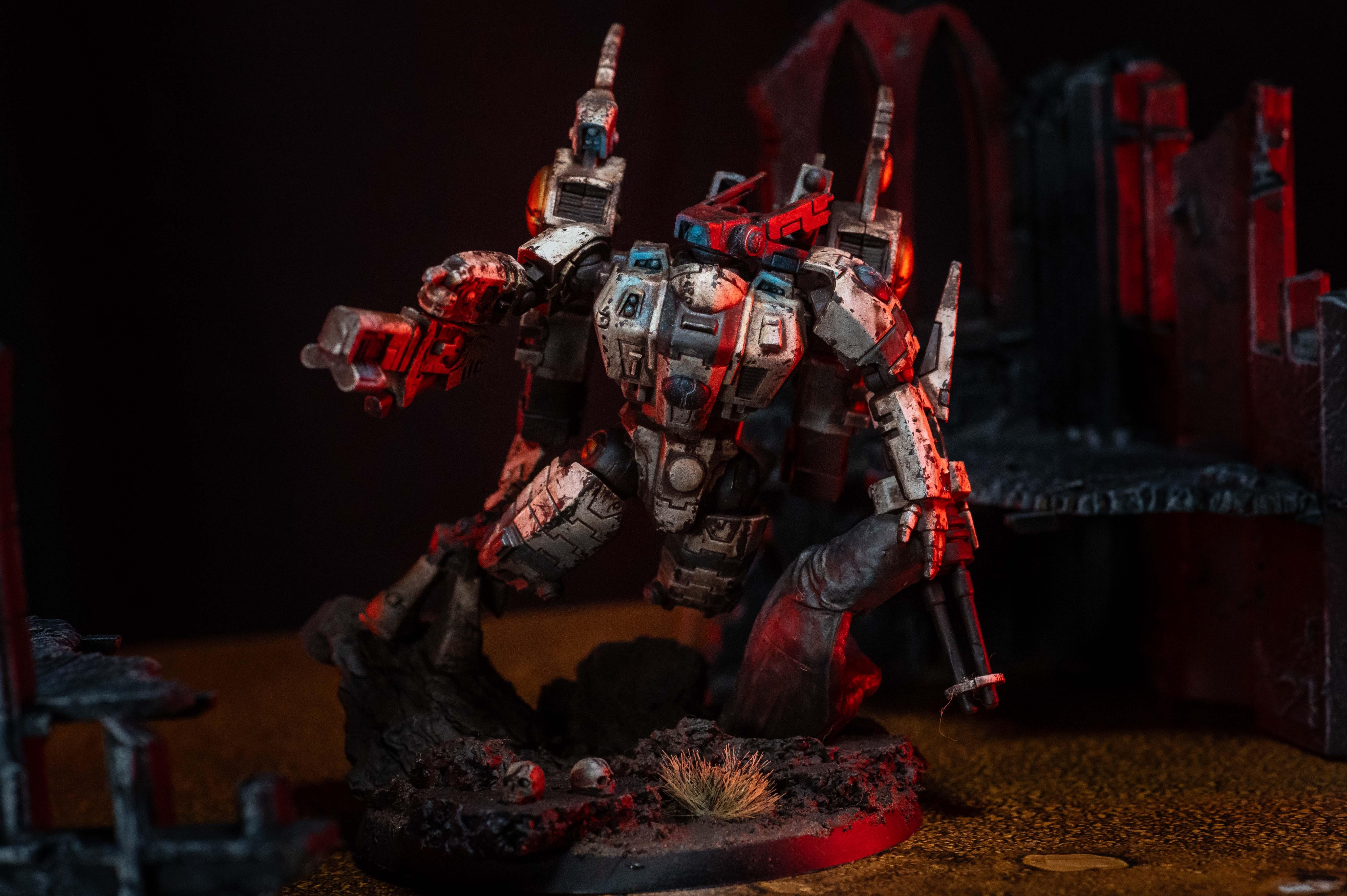 Battle Damage, Battle Worn, Commander, Grimdark, Object Source Lighting, T'au, Tau, Vior'la, Viorla, Weathered