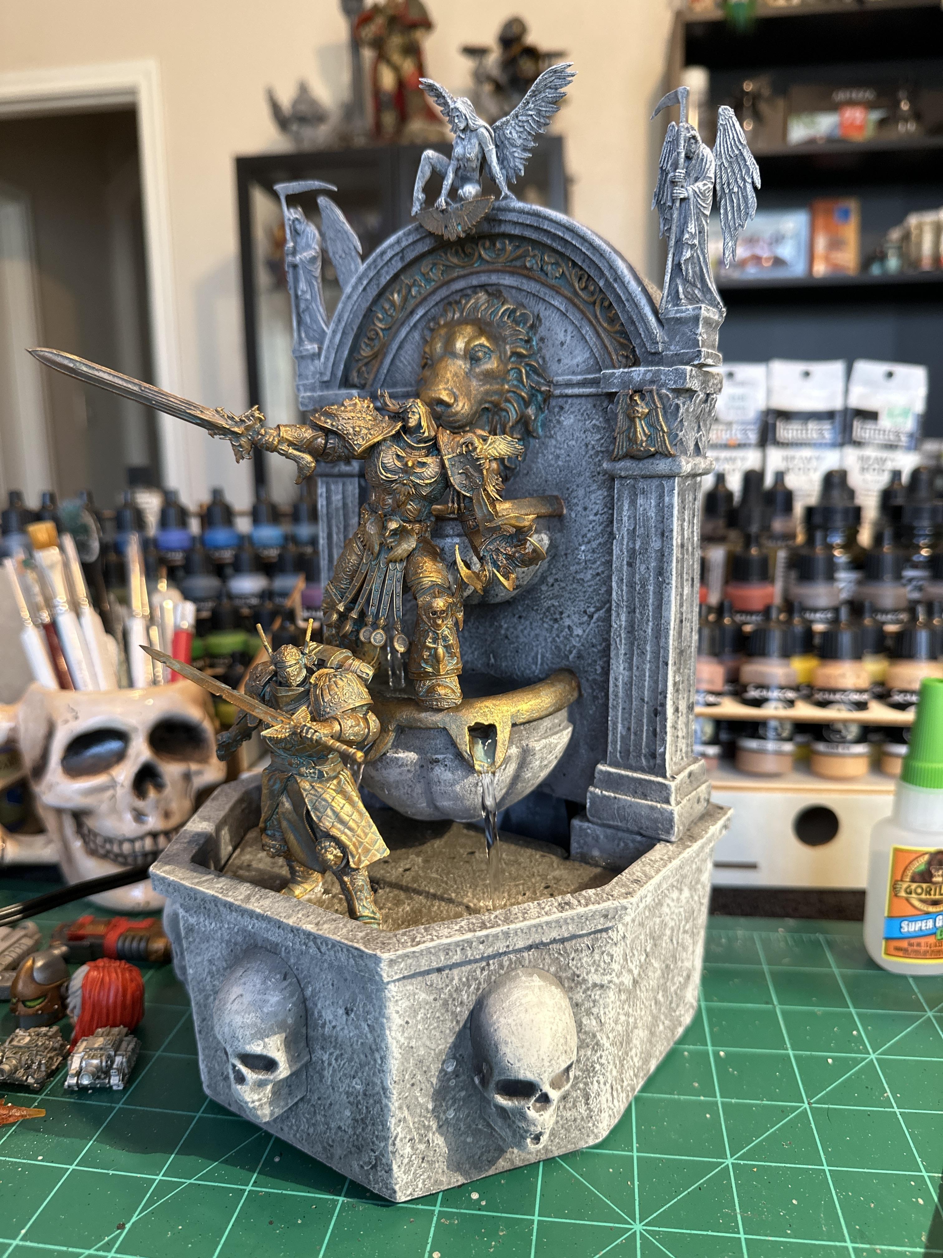 City, Dark Angels, Emperor Of Men, Lion El Jonson. Fountain, Warhammer 40,000