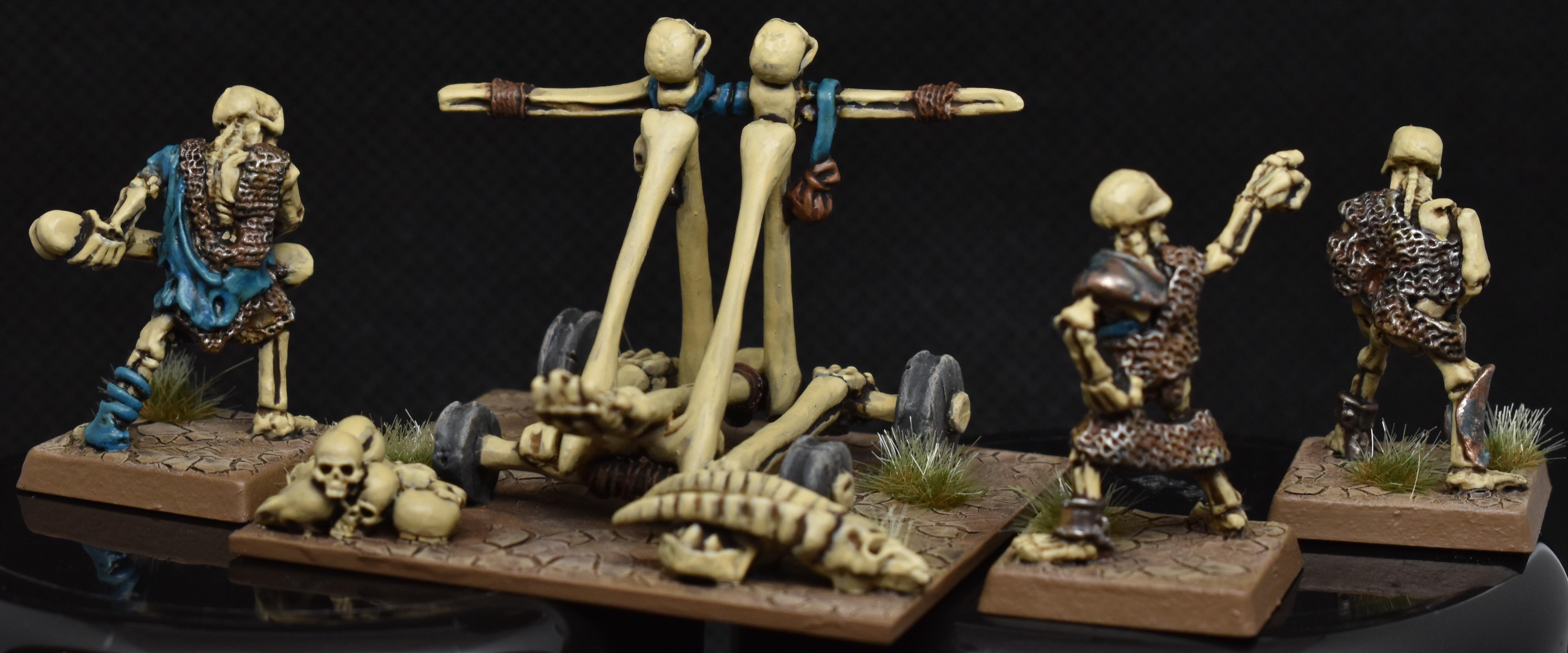 Catapult, Screaming Skull, Skeletons, Undead