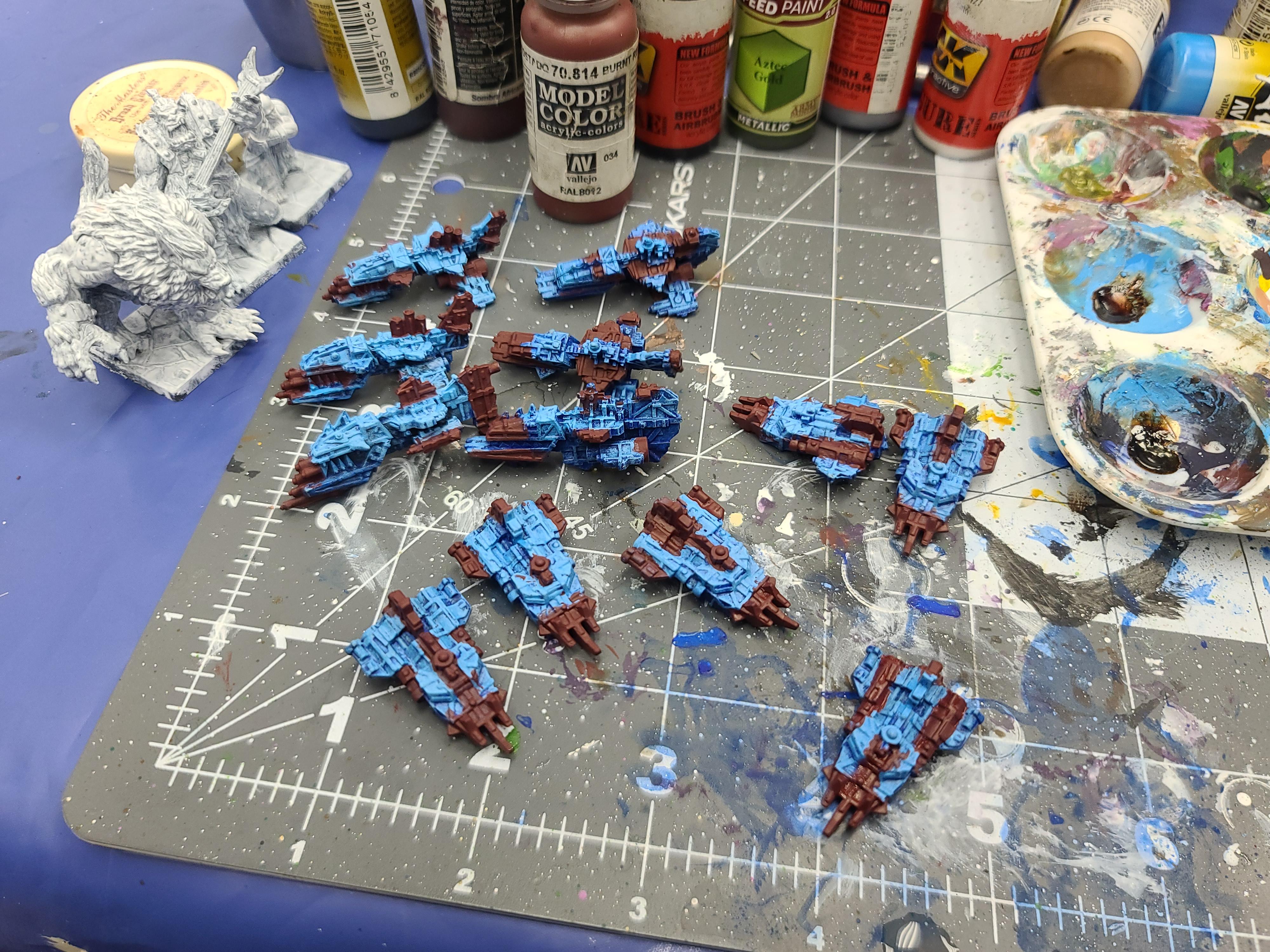 Battlefleet Gothic, Brute Ramships, Dungeon Dwellers, Escorts, Games Workshop, Mantic, Onslaught Gunships, Orks, Savage Gunships