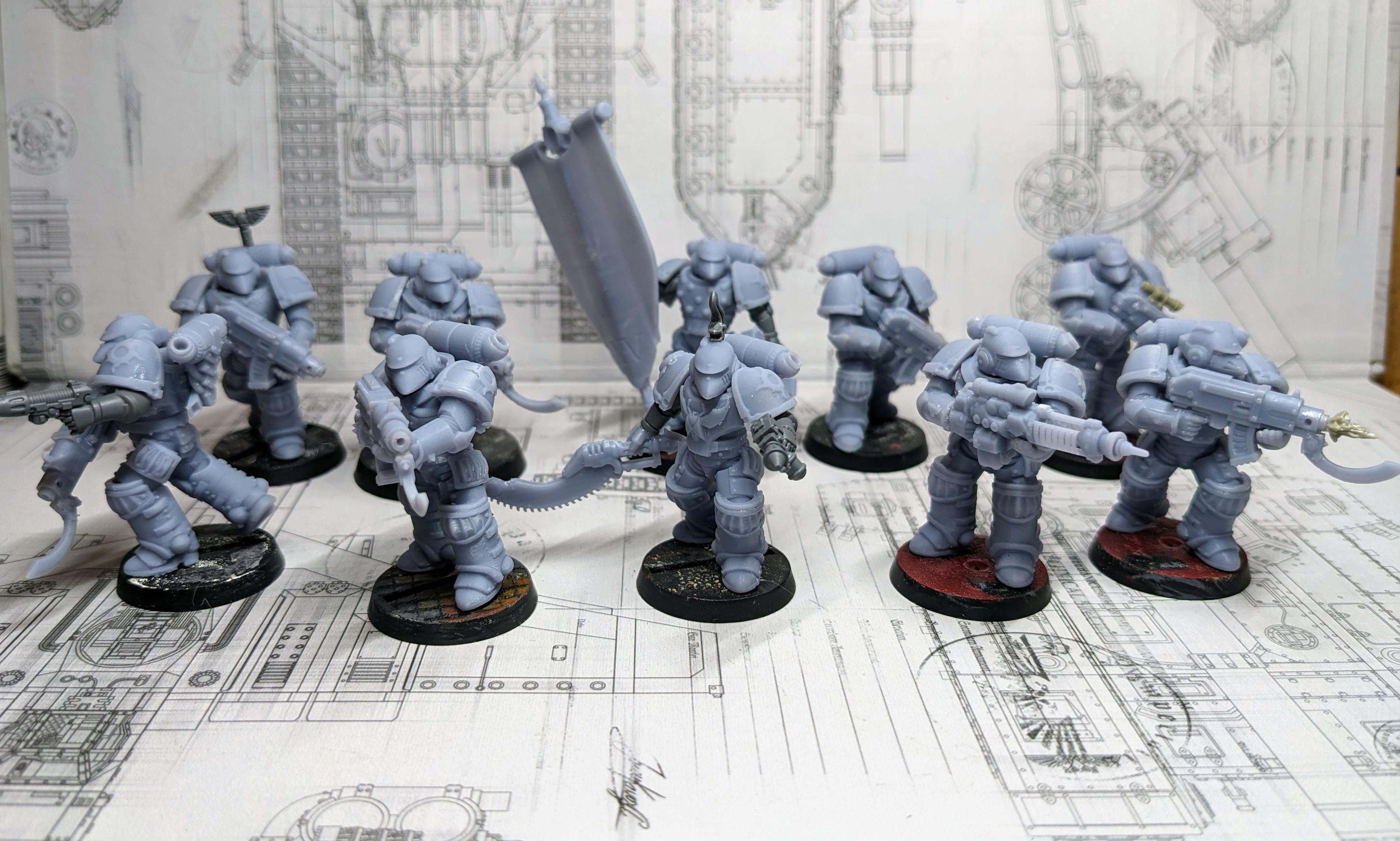 3d Print, Conversion, Imperial Space Marine, Pre Heresy, Terminator Armor, Thousand Sons