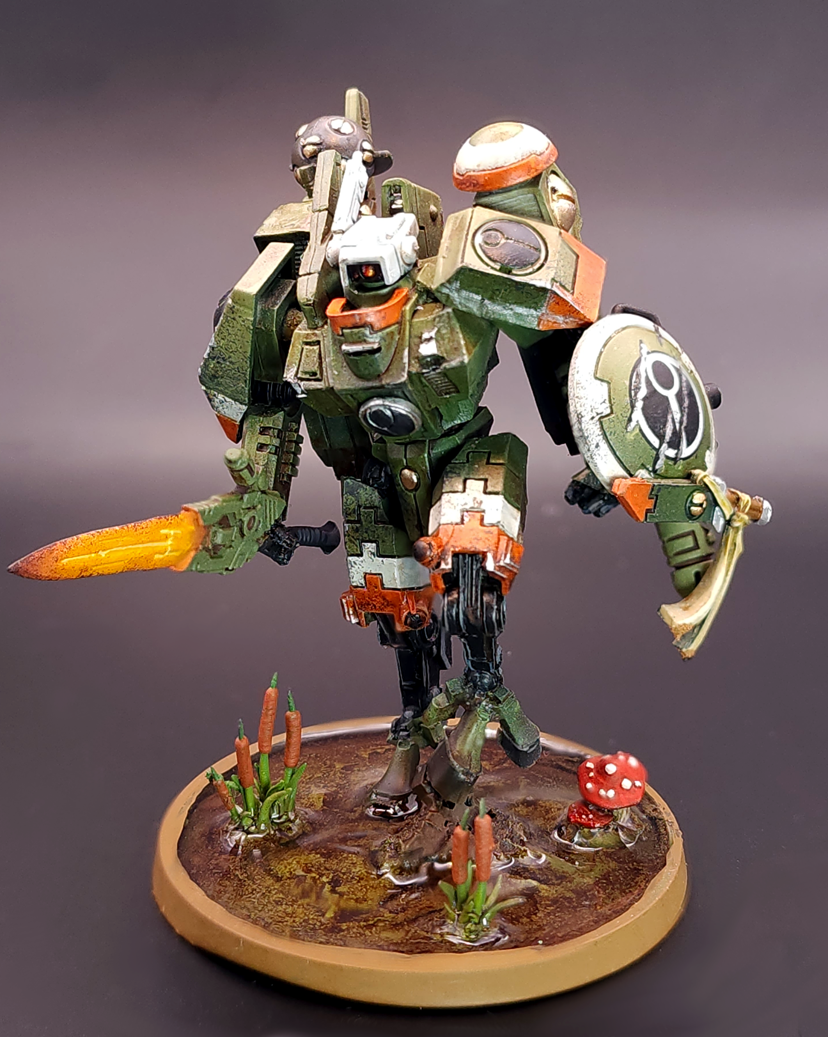 Commander Farsight, Custom, Grimdark, Molten, Power Sword, Swamp, Tau Empire, Water Effects, Water Fx, Weathered