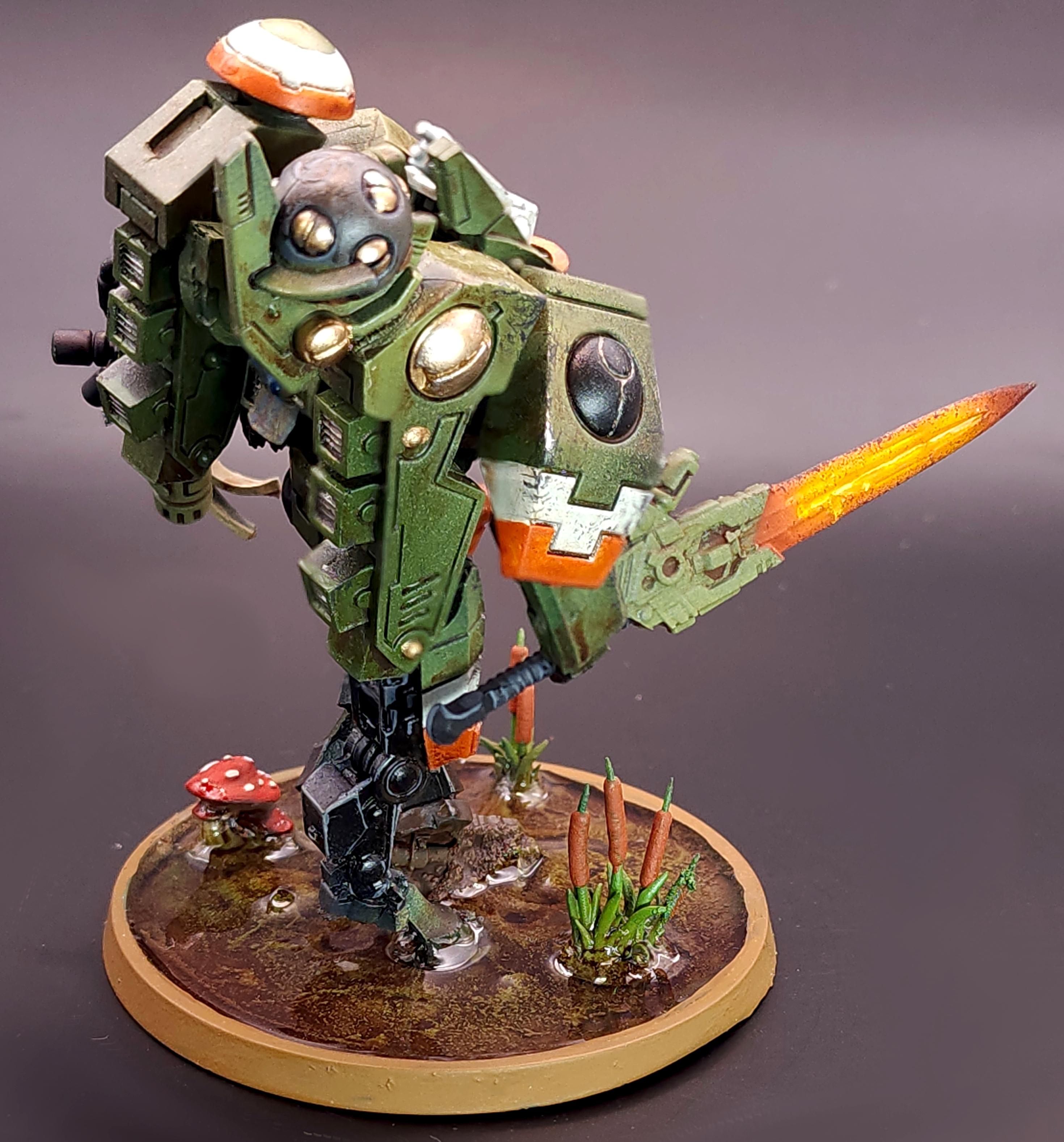 Commander Farsight, Custom, Grimdark, Molten, Power Sword, Swamp, Water Effects, Water Fx, Weathered