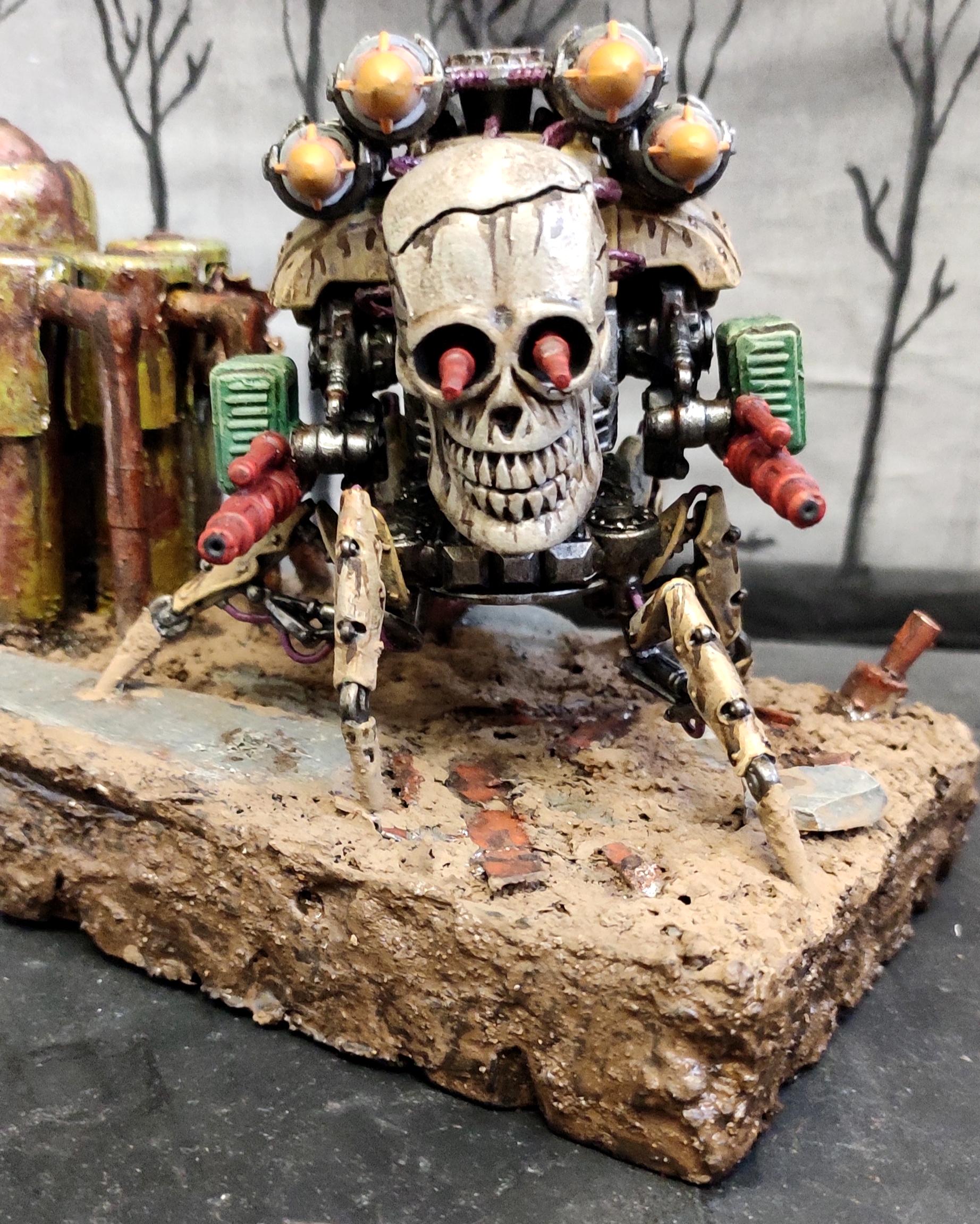 Armored Vehicle, Bronekorpus, Conversion, Creepy, Diorama, From Russia, Heavy Support, Kitbash, Machinegun, Mech, Robogear, Robot, Rocket Launcher, Rust, Scratch Build, Silo, Skull, Spider, Tank, Technolog, Tehnolog, Walker, Weird