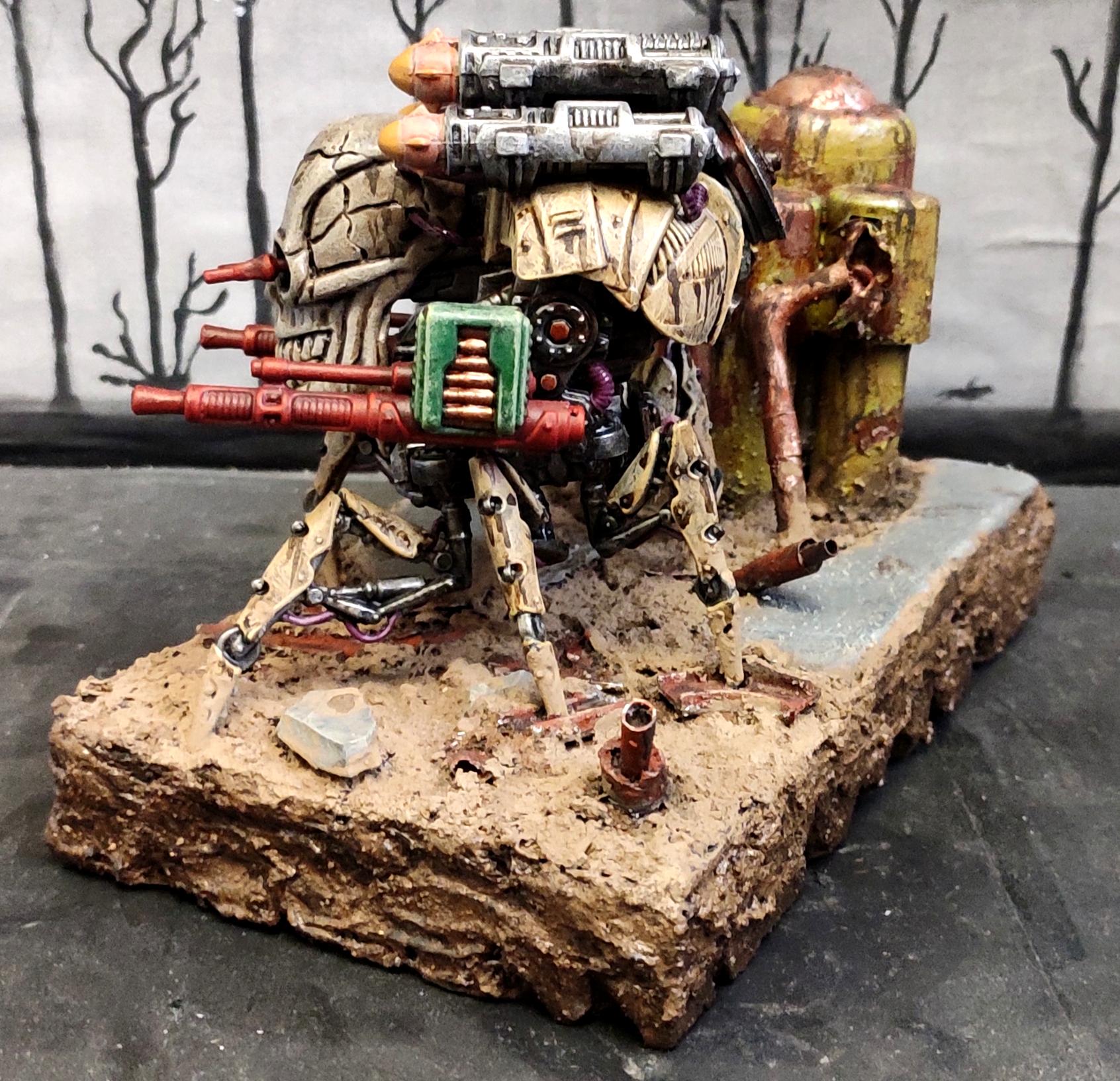 Armored Vehicle, Bronekorpus, Conversion, Creepy, Diorama, From Russia, Heavy Support, Kitbash, Machinegun, Mech, Robogear, Robot, Rocket Launcher, Rust, Scratch Build, Silo, Skull, Spider, Tank, Technolog, Tehnolog, Walker, Weird