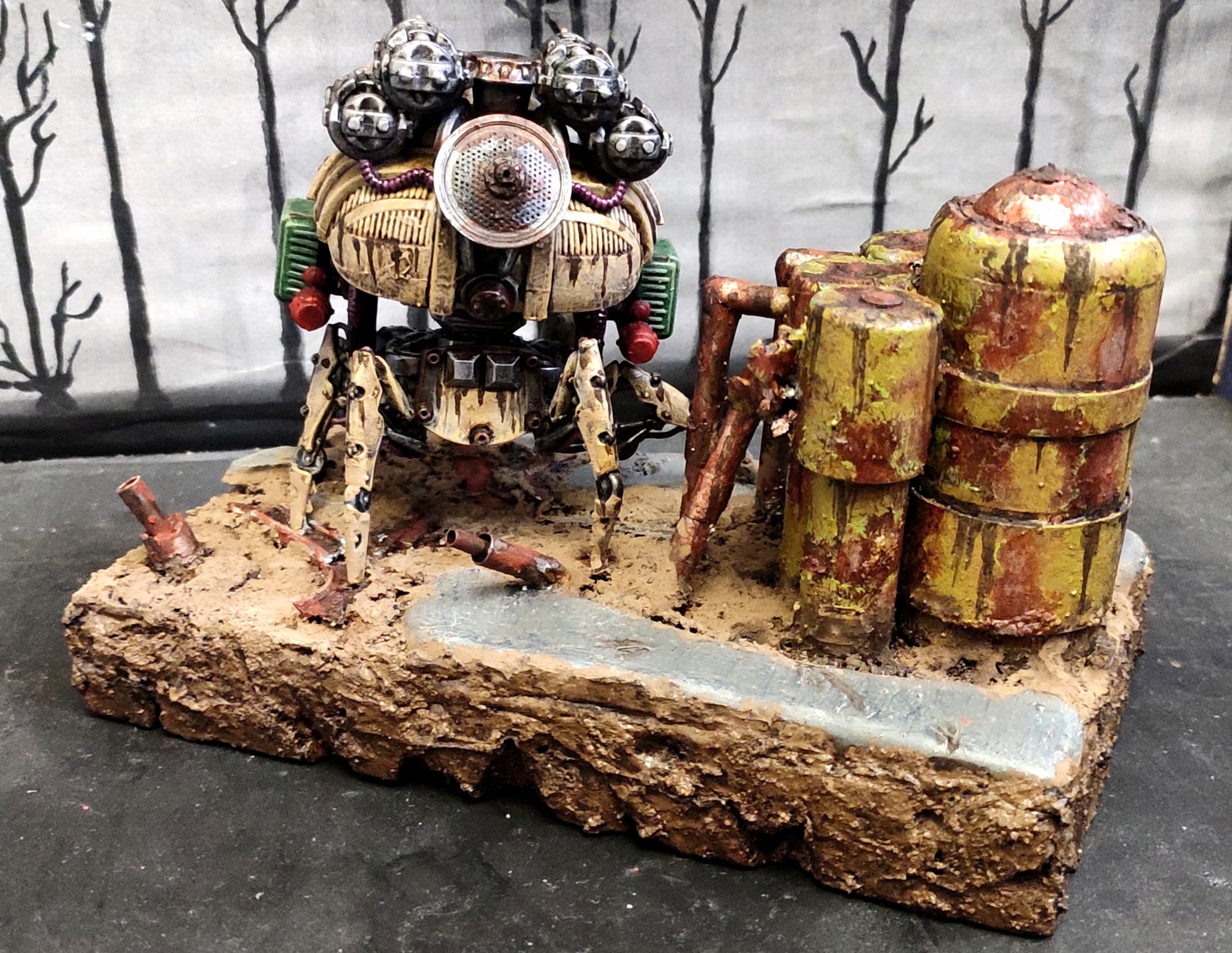 Armored Vehicle, Bronekorpus, Conversion, Creepy, Diorama, From Russia, Heavy Support, Kitbash, Machinegun, Mech, Robogear, Robot, Rocket Launcher, Rust, Scratch Build, Silo, Skull, Spider, Tank, Technolog, Tehnolog, Walker, Weird