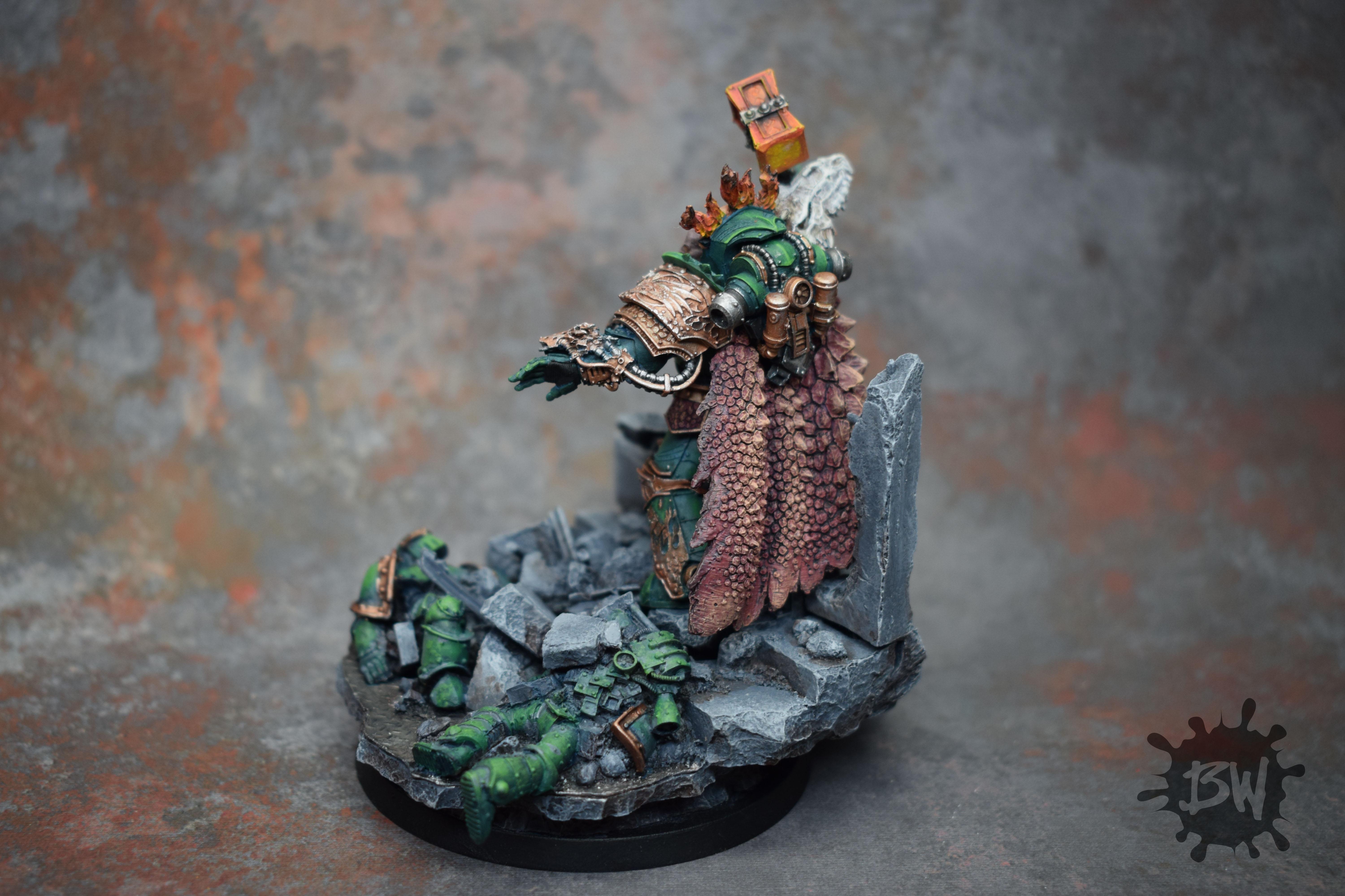 30k, Bw, Games Workshop, Vulkan Primarch Of The Salamanders, Warhammer 40,000, Warhammer Fantasy