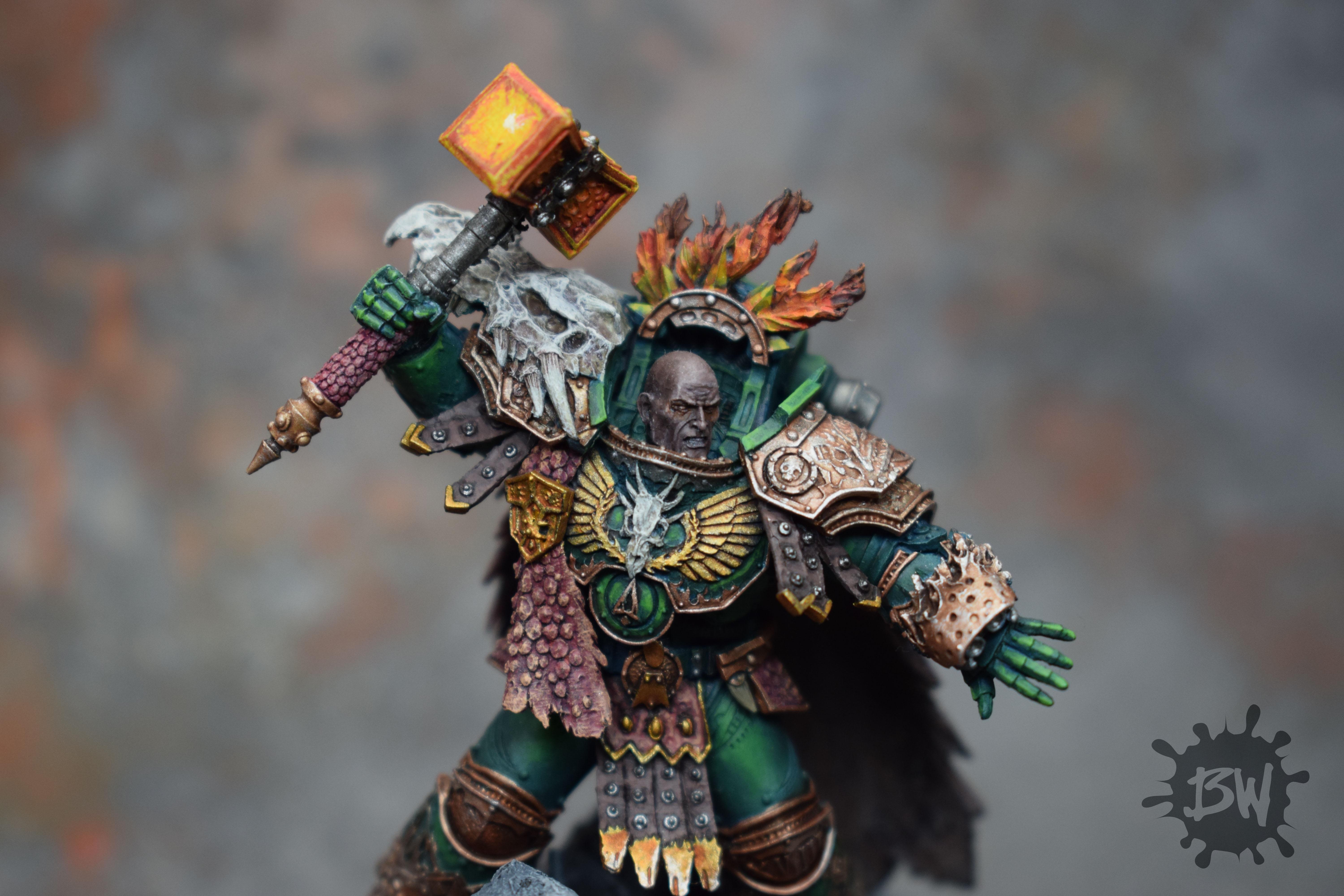 30k, Bw, Games Workshop, Vulkan Primarch Of The Salamanders, Warhammer 40,000, Warhammer Fantasy