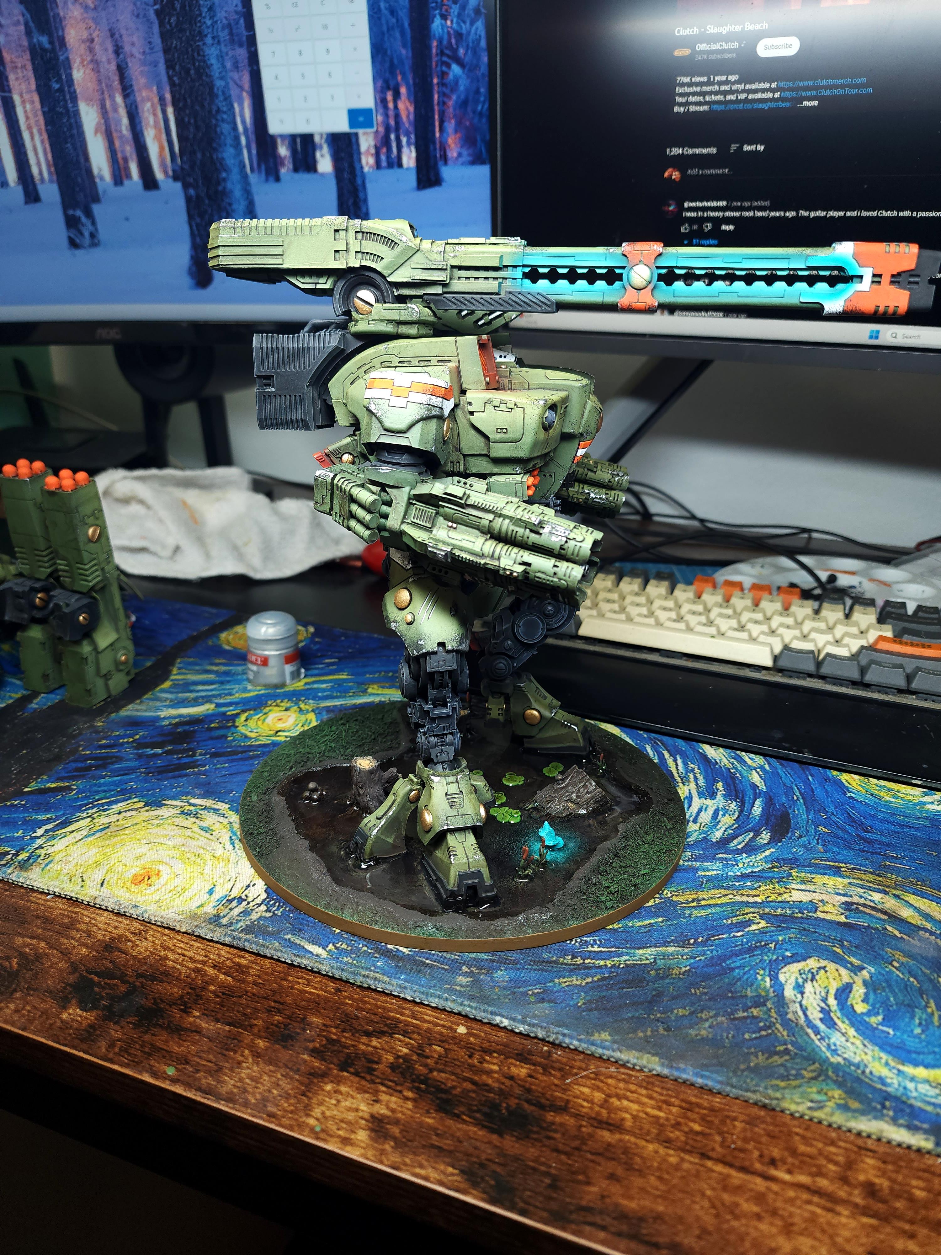 Battle Damage, Green, Kx139 Ta'unar Supremacy Armour, Magnet, Swamp, Titan, Weathered