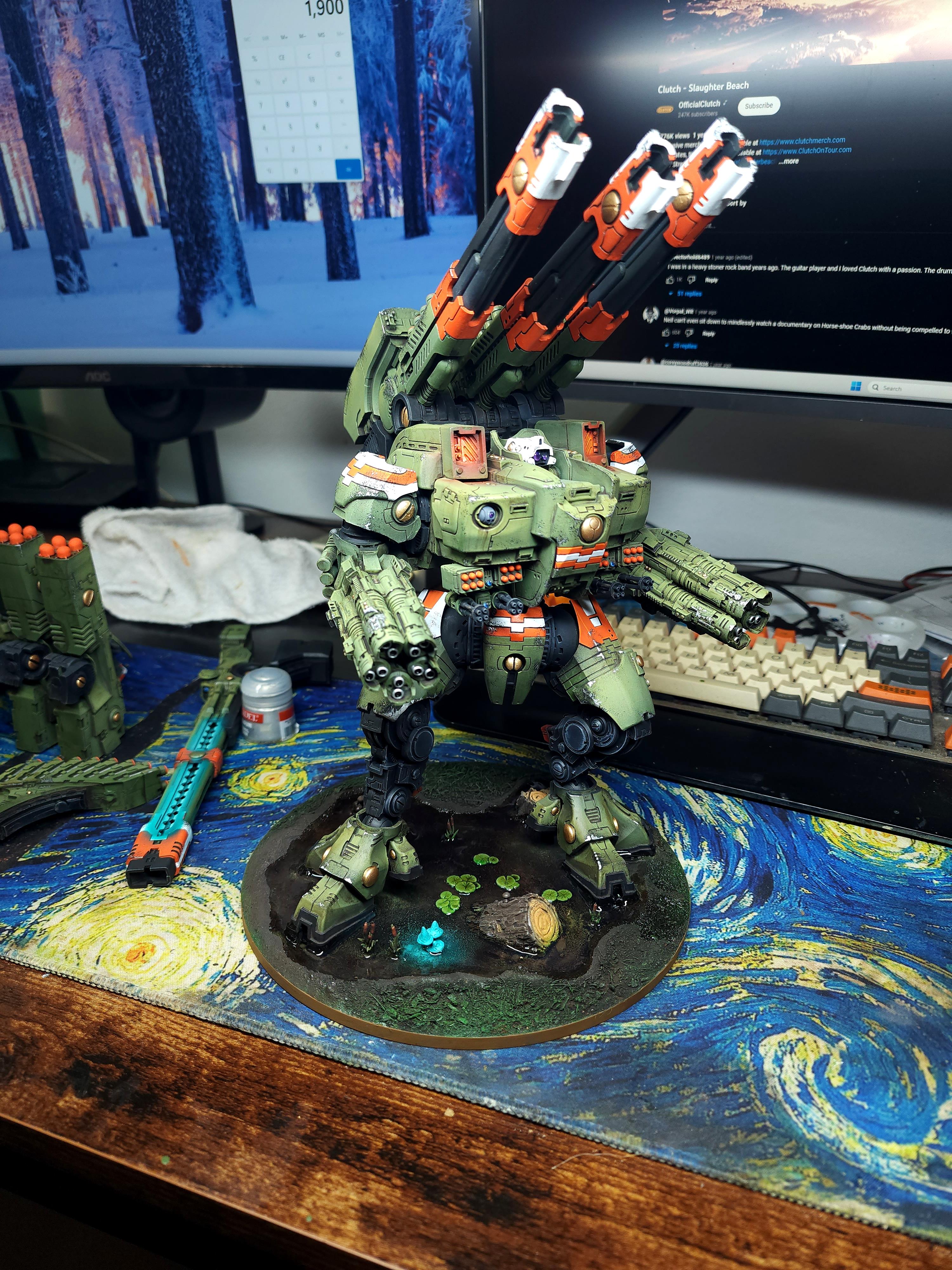 Battle Damage, Green, Kx139 Ta'unar Supremacy Armour, Magnet, Swamp, Titan, Weathered