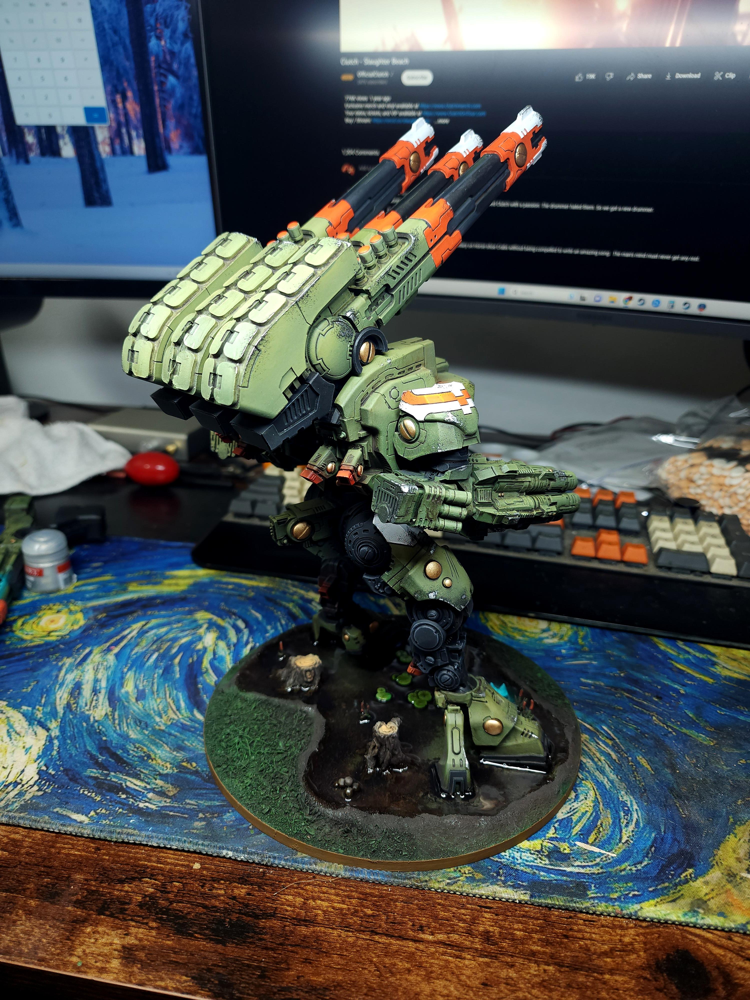 Battle Damage, Green, Kx139 Ta'unar Supremacy Armour, Magnet, Swamp, Titan, Weathered