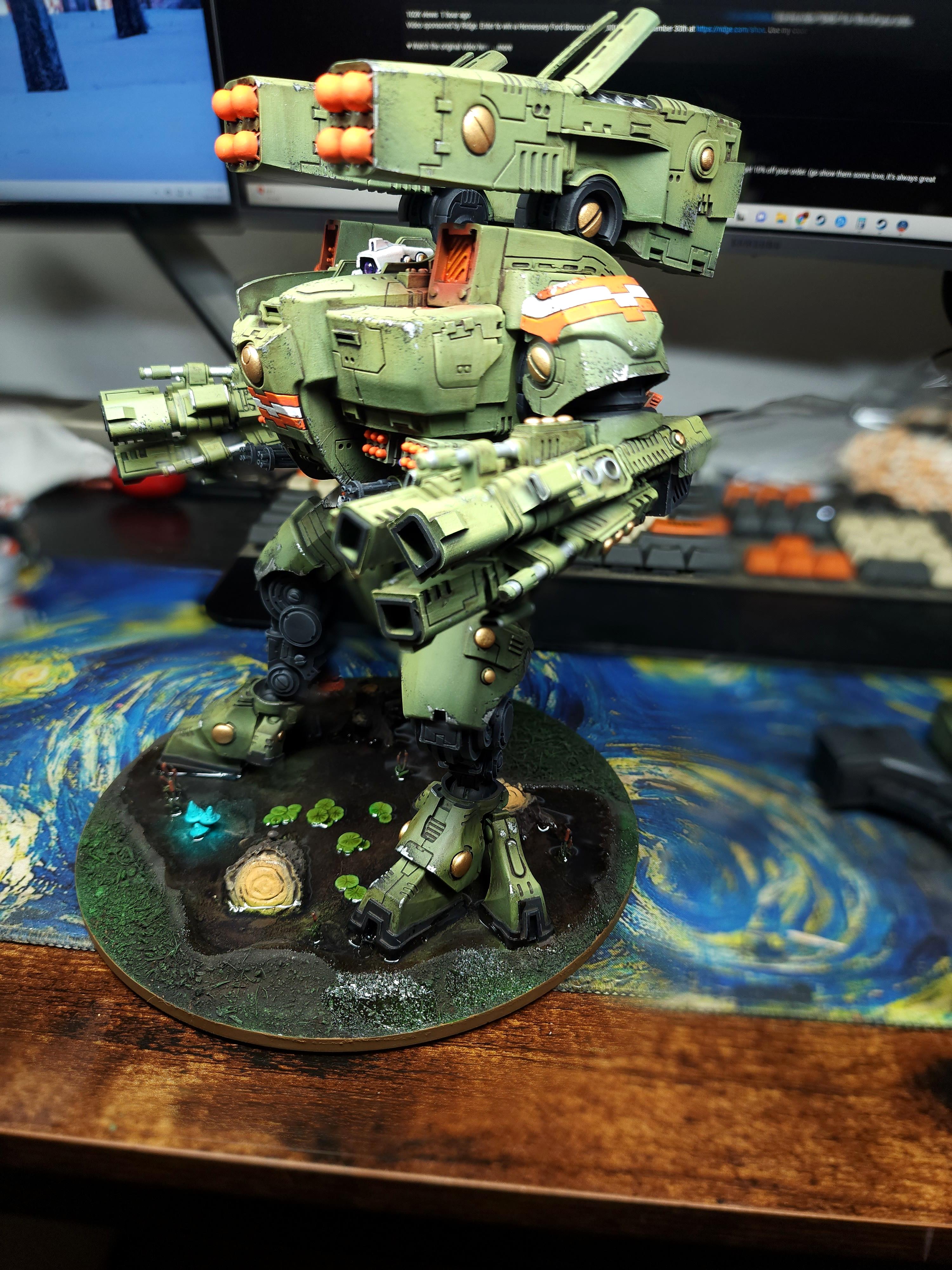 Battle Damage, Green, Kx139 Ta'unar Supremacy Armour, Magnet, Swamp, Titan, Weathered