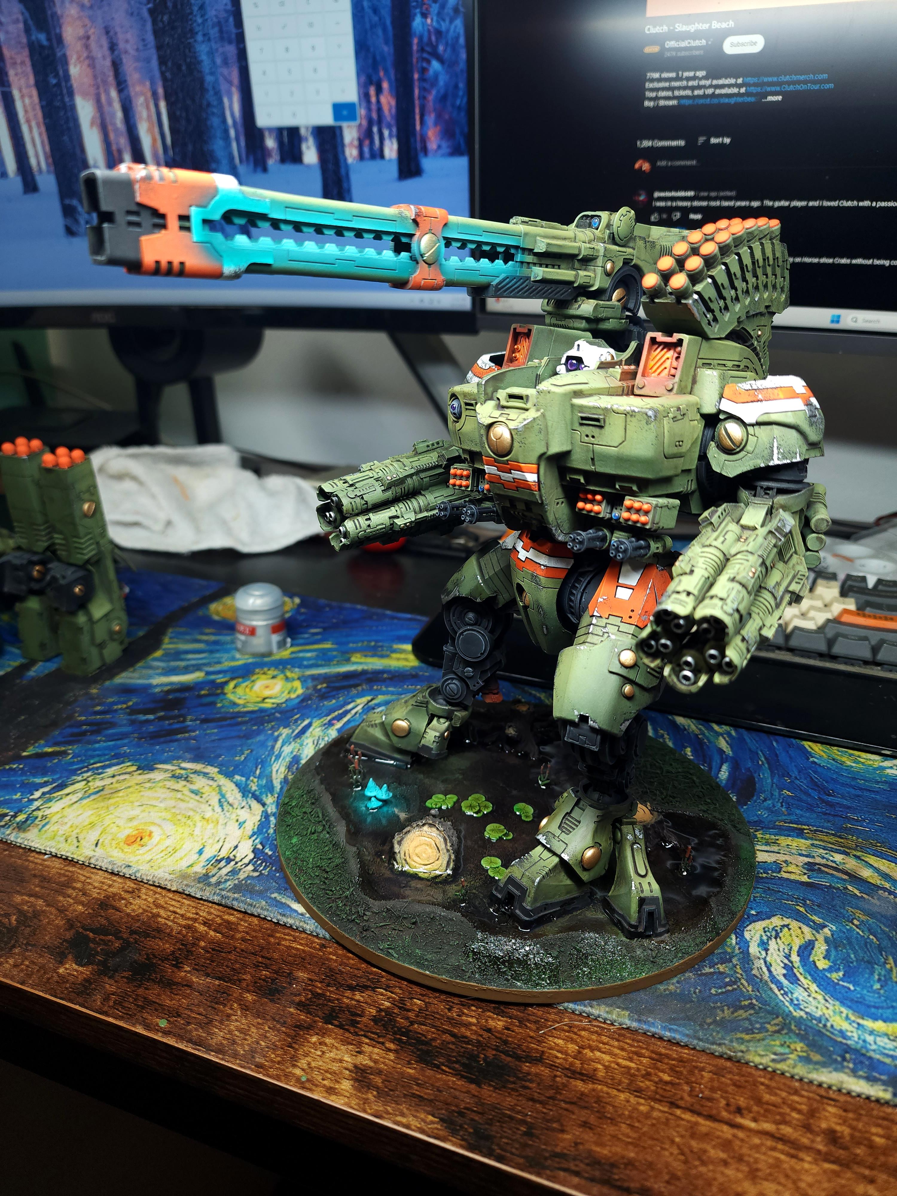 Battle Damage, Green, Kx139 Ta'unar Supremacy Armour, Magnet, Swamp, Titan, Weathered