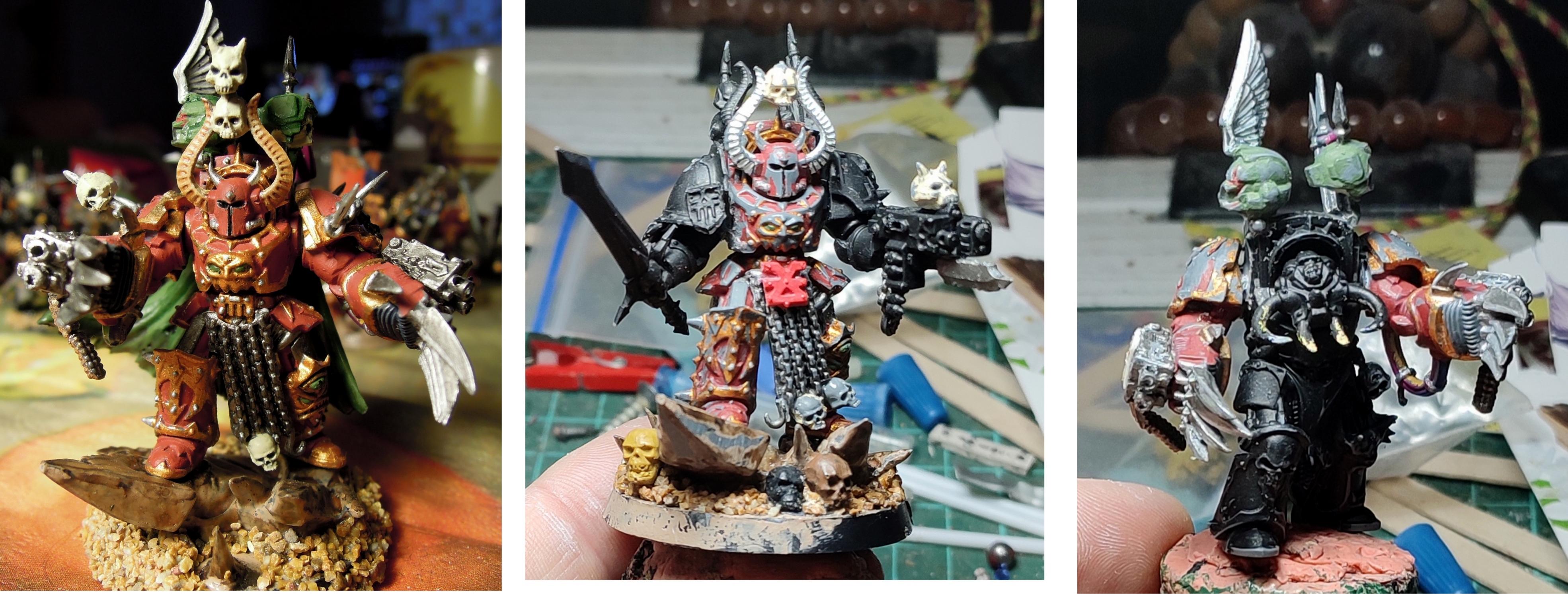 Champion, Chaos, Chaos Space Marines, Collage, Combiweapon, Conversion, Heresy, Heretic Astartes, Infantry, Kitbash, Lightning Claws, Lord, Power Sword, Rebuild, Terminator Armor, Traitor Legions, Trophy, Warhammer 40,000, Work In Progress