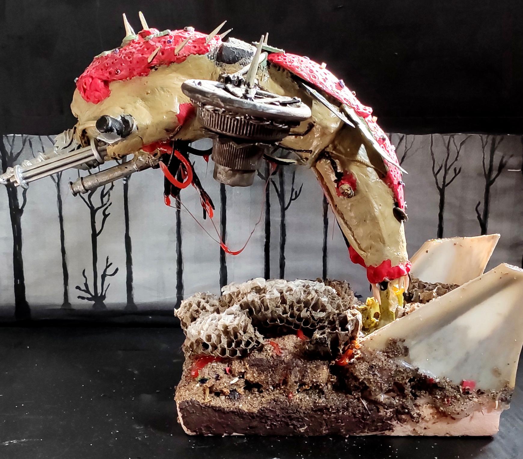 Blight, Chaos, Chaos Space Marines, Conversion, Daemon Engine, Death Guard, Decay, Disease, Flyer, Heavy Support, Heldrake, Heresy, Heretic Astartes, Nurgle, Pestilence, Plague, Plague Dragon, Plague Marines, Rot, Scratch Build, Sculpting, Traitor Legions, Warhammer 40,000, Wasp Nest, Work In Progress