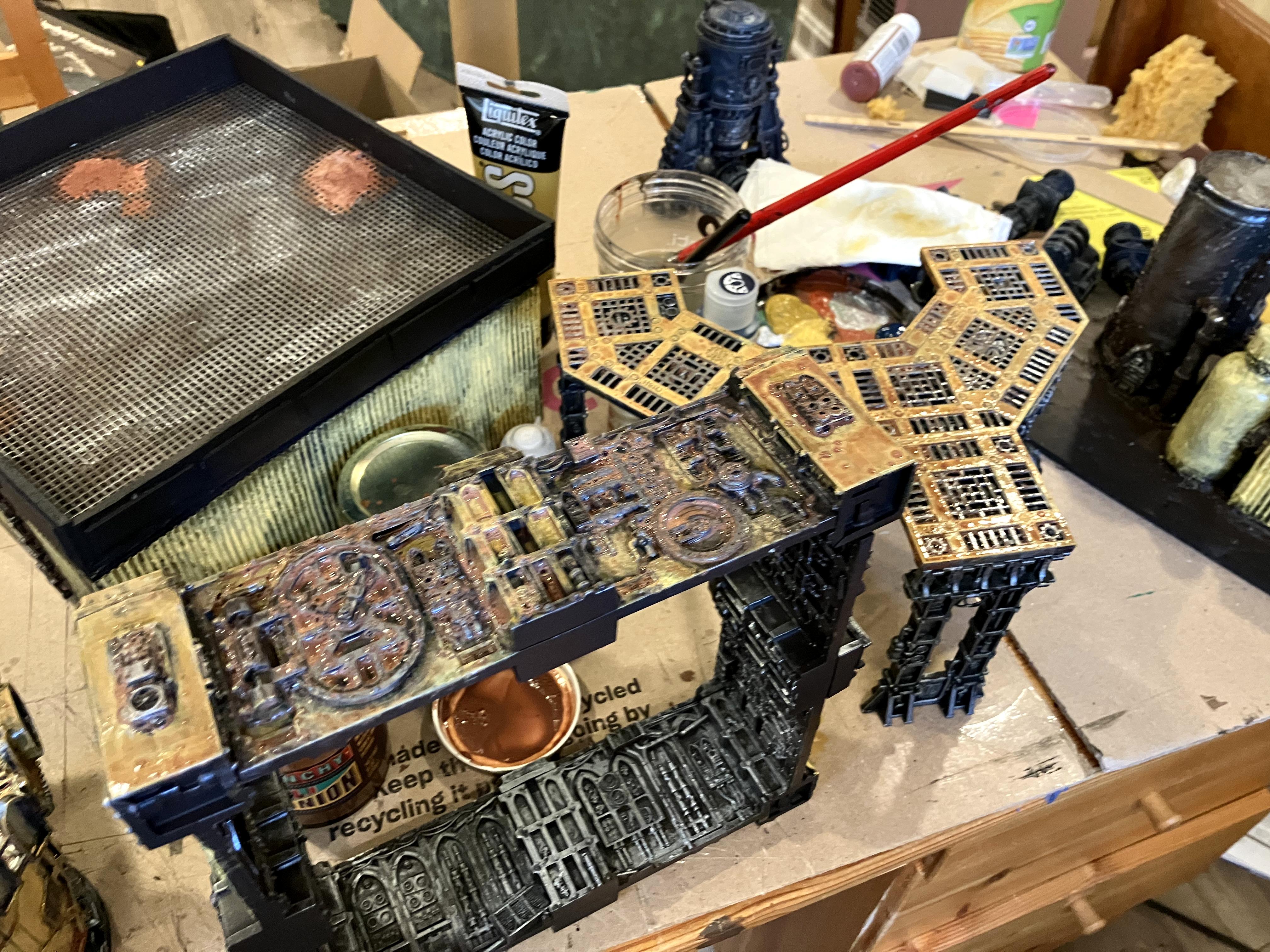 Display Board, Do-it-yourself, Gw Terrain, Industrial, Modular, Painting, Rust, Terrain, Terrain Building, Warhammer 40k Terrain, Work In Progress