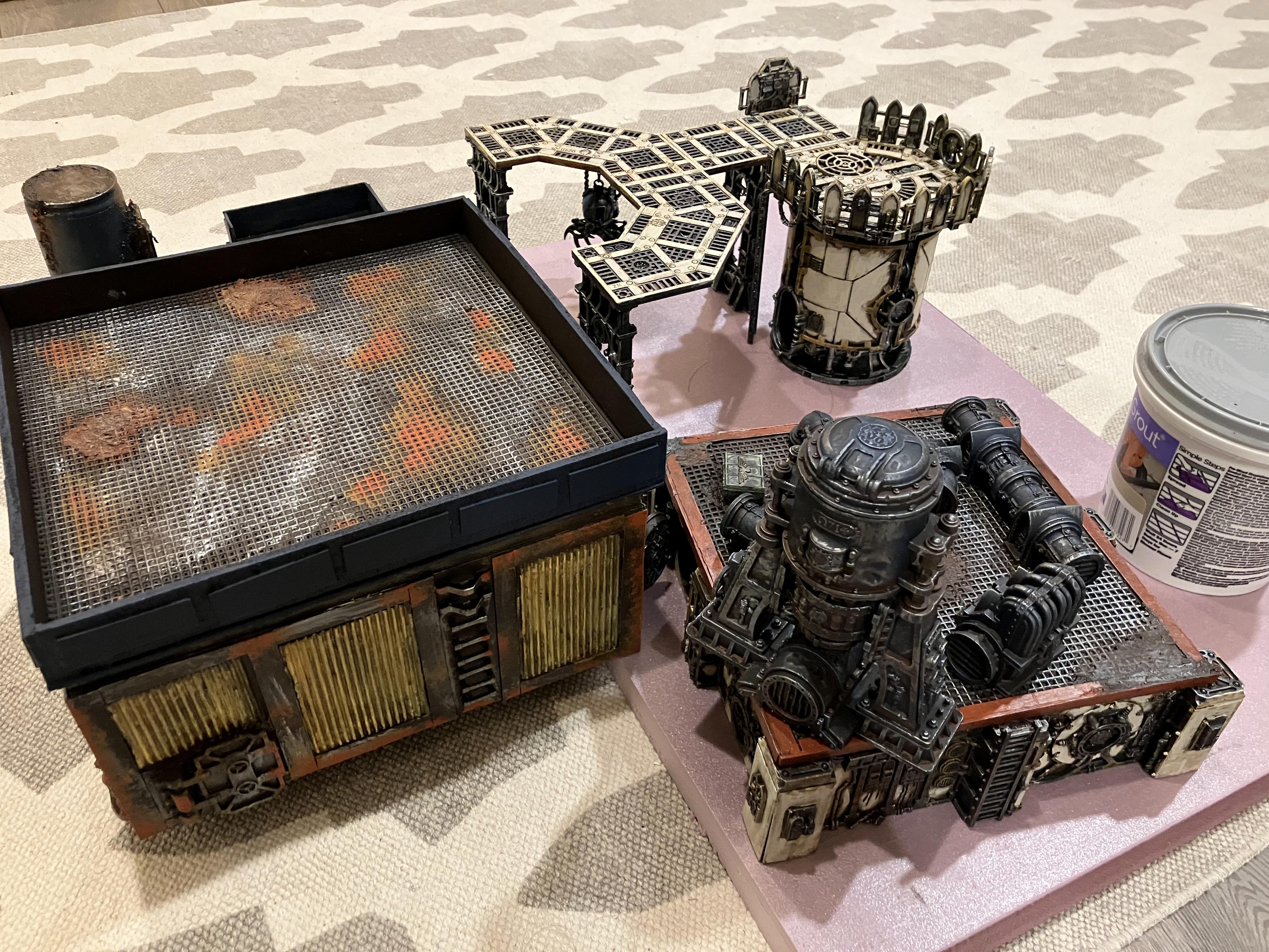 Display Board, Do-it-yourself, Gw Terrain, Industrial, Modular, Painting, Rust, Terrain, Terrain Building, Warhammer 40k Terrain, Work In Progress