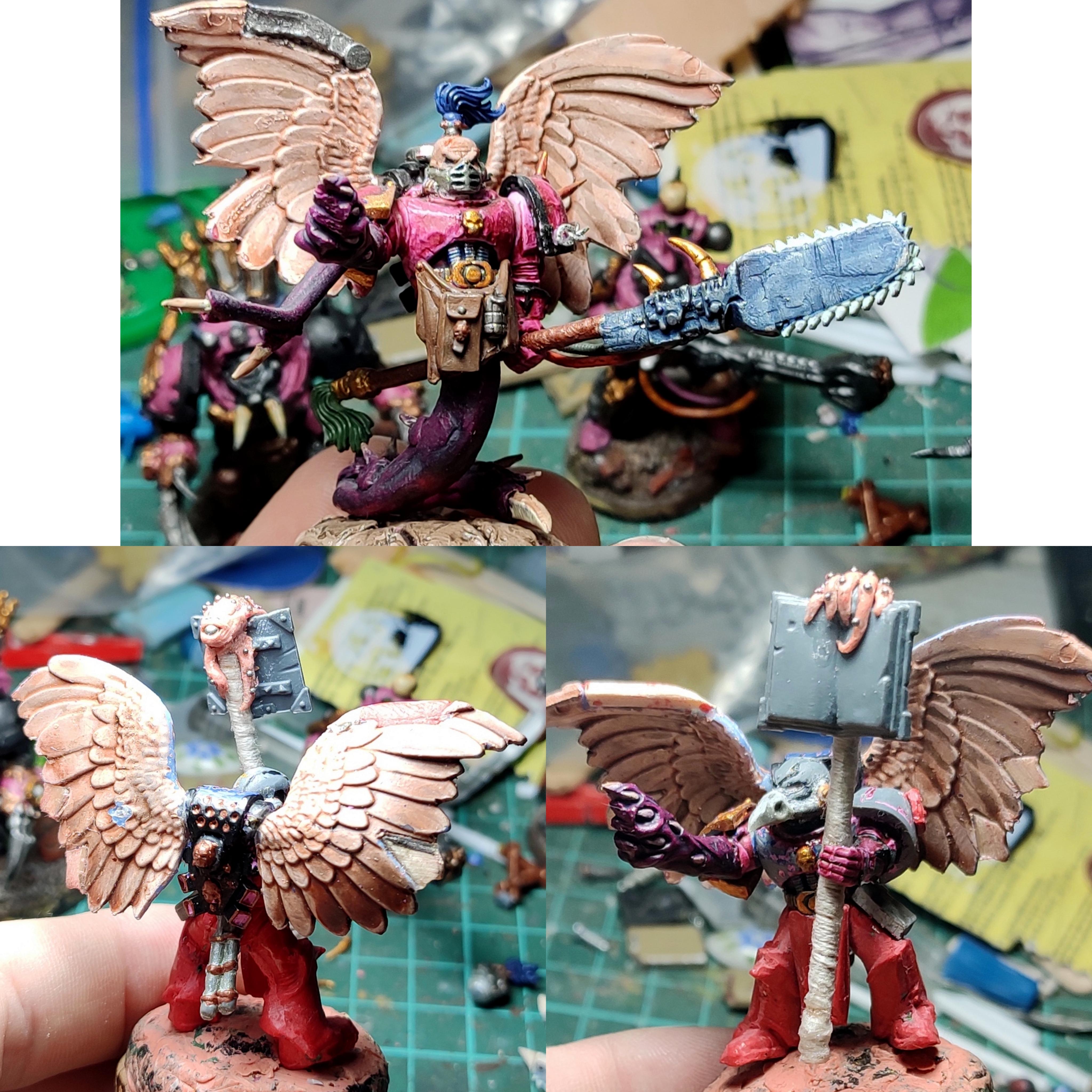 All Is Dust, Casting, Chaos, Chaos Space Marines, Collage, Conversion, Familiar, Heresy, Heretic Astartes, Infantry, Kitbash, Mutation, Putty, Rebuild, Sorcerer, Staff, Thousand Sons, Traitor Legions, Warhammer 40,000, Winged, Work In Progress
