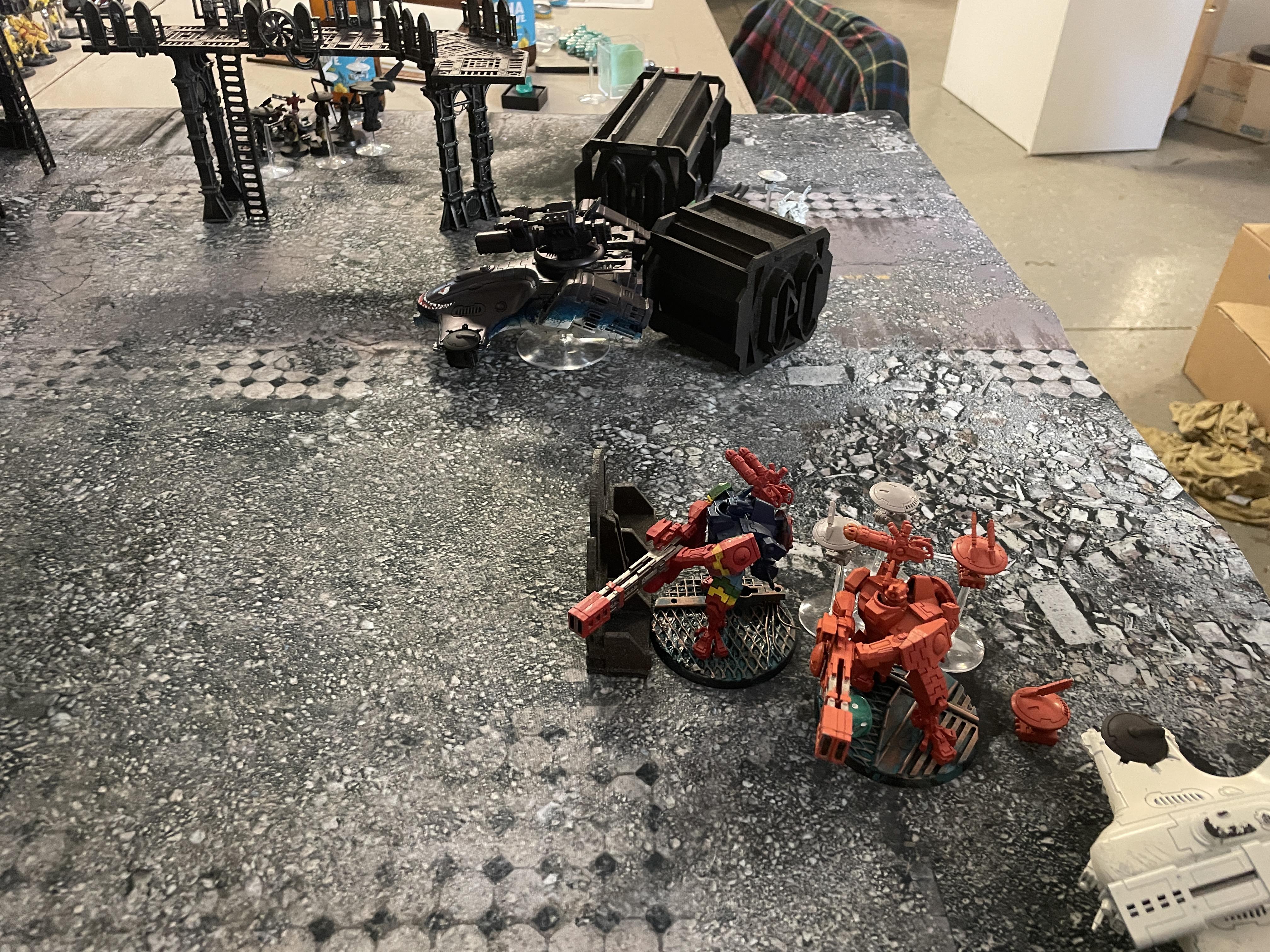 Got a game in vs. Space Marines He had me on points, but I managed to table him