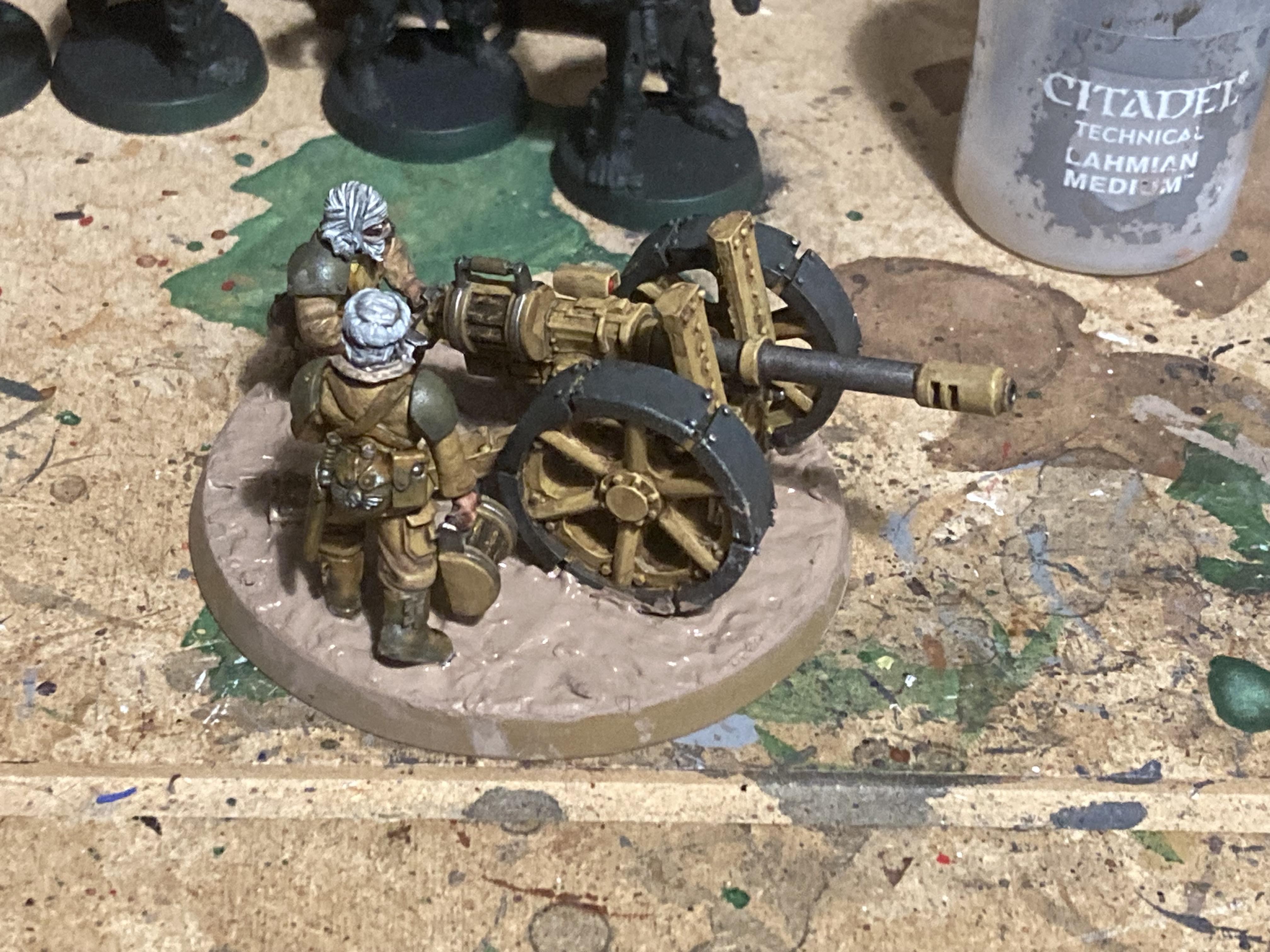 Autocannon, Heavy Weapons Team, Imperial Guard, Tallarn Desert Raiders