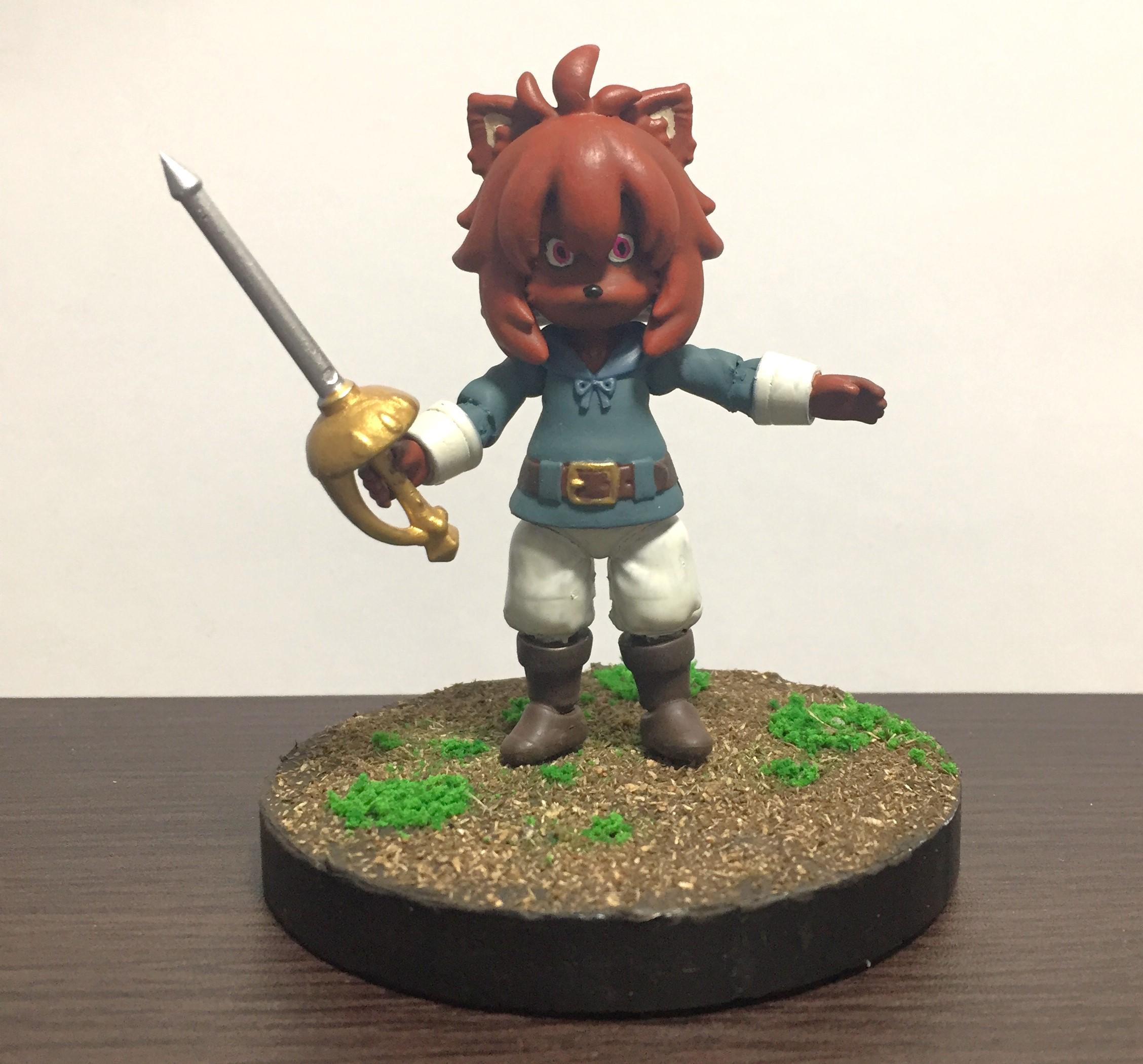 Anime, Anthro, Chibi, Dog, Duelist, Gashapon, Jrpg, Rapier, Repaint