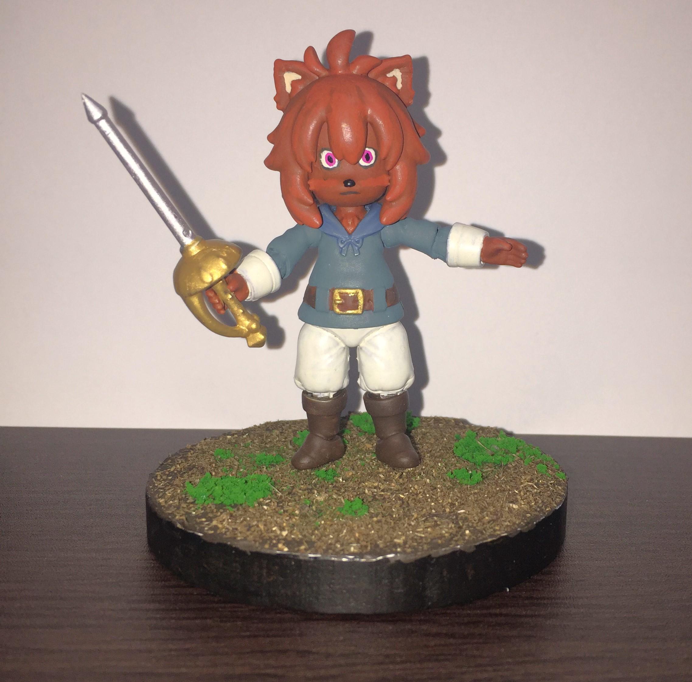 Anime, Anthro, Chibi, Dog, Duelist, Gashapon, Jrpg, Rapier, Repaint