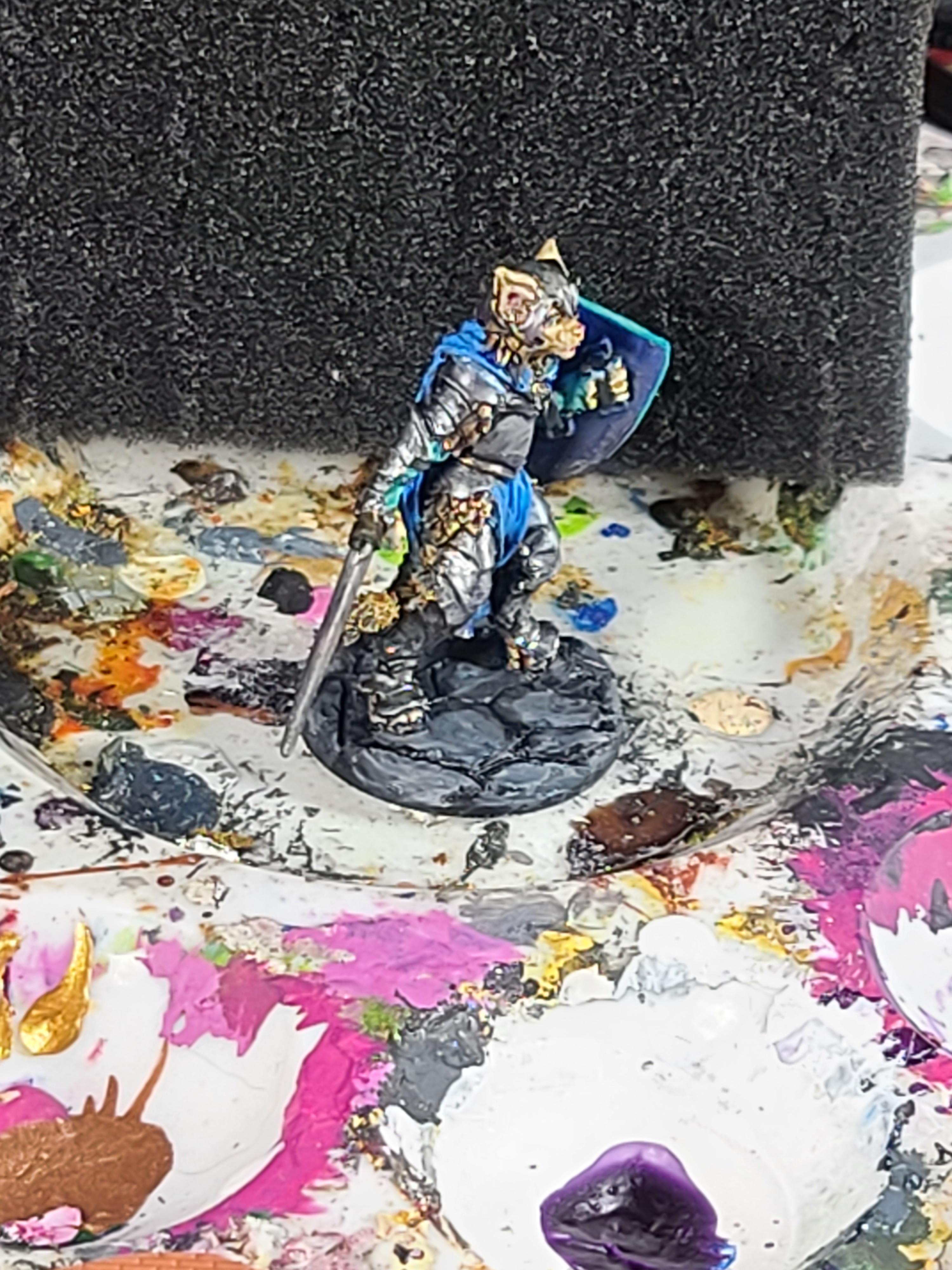 28mm, Animal Adventurers, Catfolk Paladin, Dungeons And Dragons, Julie Guthrie Sculpt, Reaper Miniatures