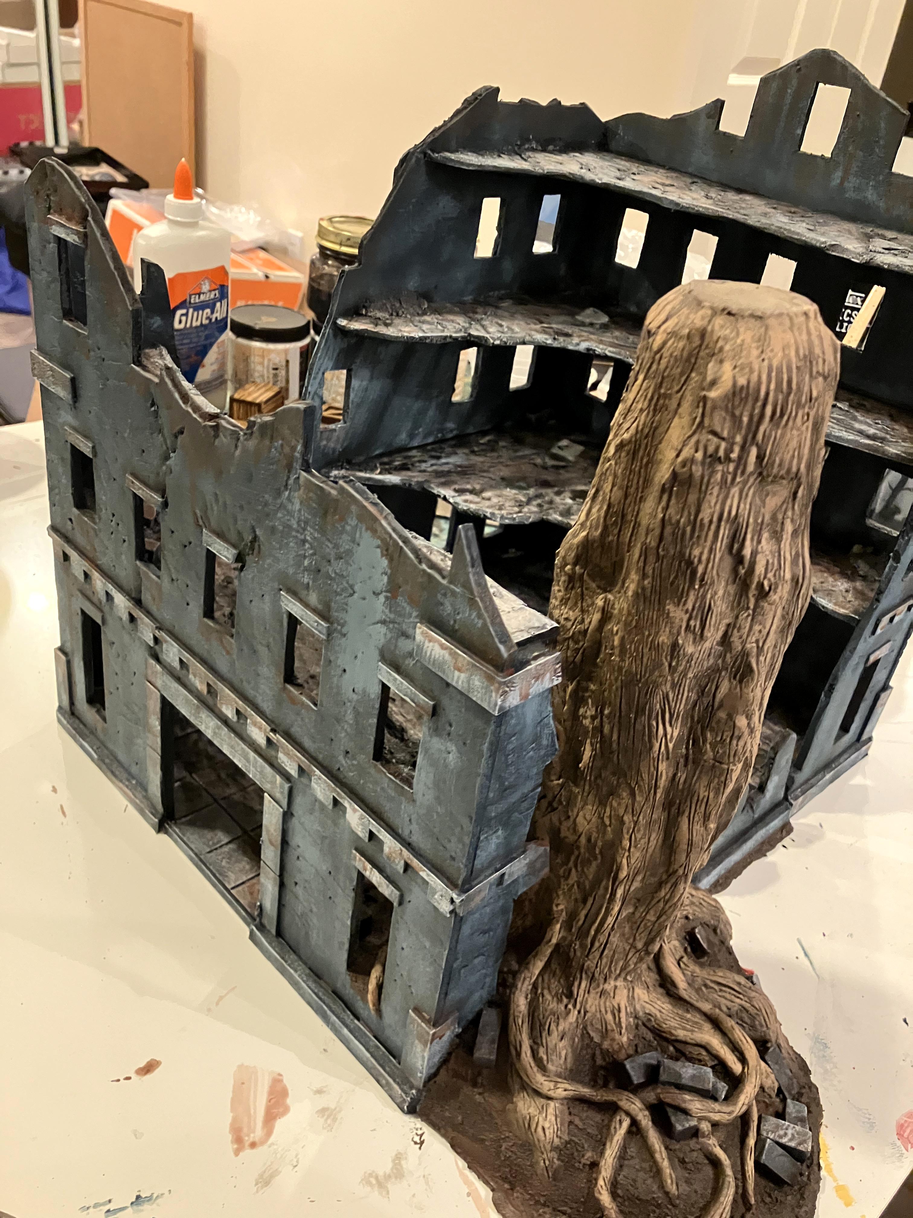 Cities Of Death, Do-it-yourself, Foamboard, Jungle, Painting, Ruins, Scratch Build, Warhammer 40,000, Weathered, Work In Progress