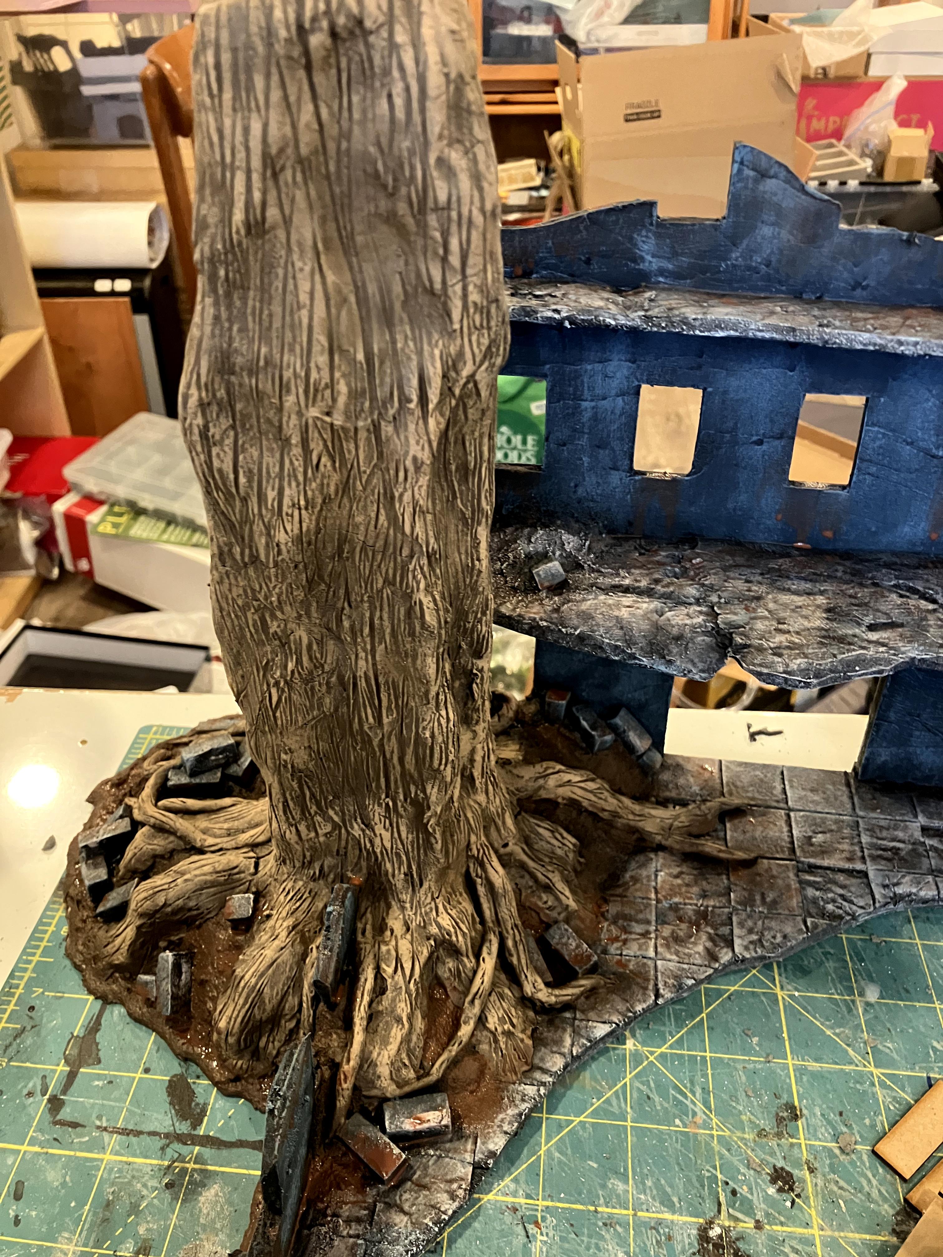 Cities Of Death, Do-it-yourself, Foamboard, Jungle, Painting, Ruins, Scratch Build, Warhammer 40,000, Weathered, Work In Progress