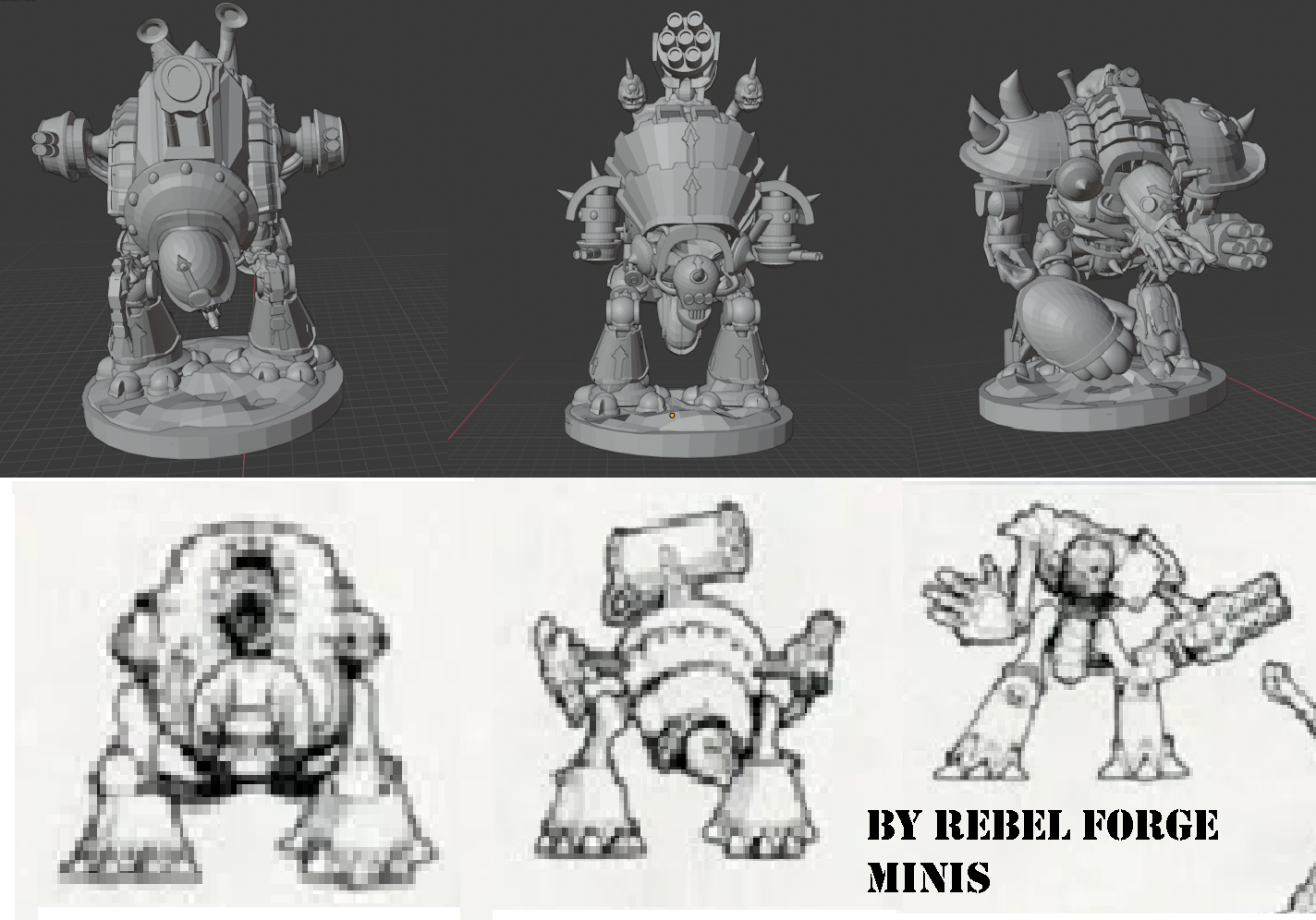 10mm, 3d Printing, 6mm, Chaos, Epic, Knights, Nurgle