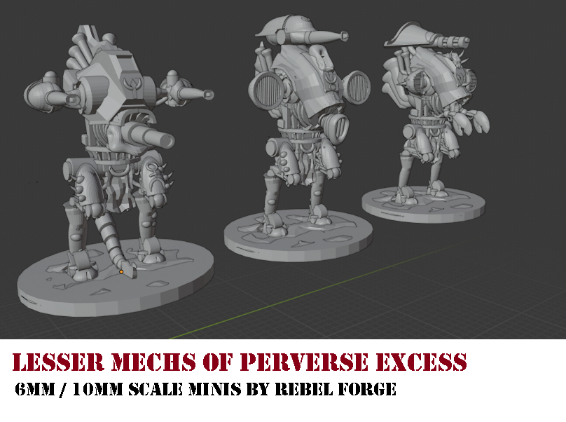10mm, 3d Printing, 6mm, Chaos, Epic, Knights, Slaanesh