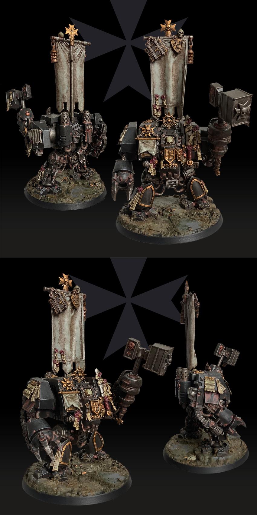Blacktemplars, Chaplain, Dreadnought, Grimdark, Space Marines, Stahlfried, Warhammer 40,000