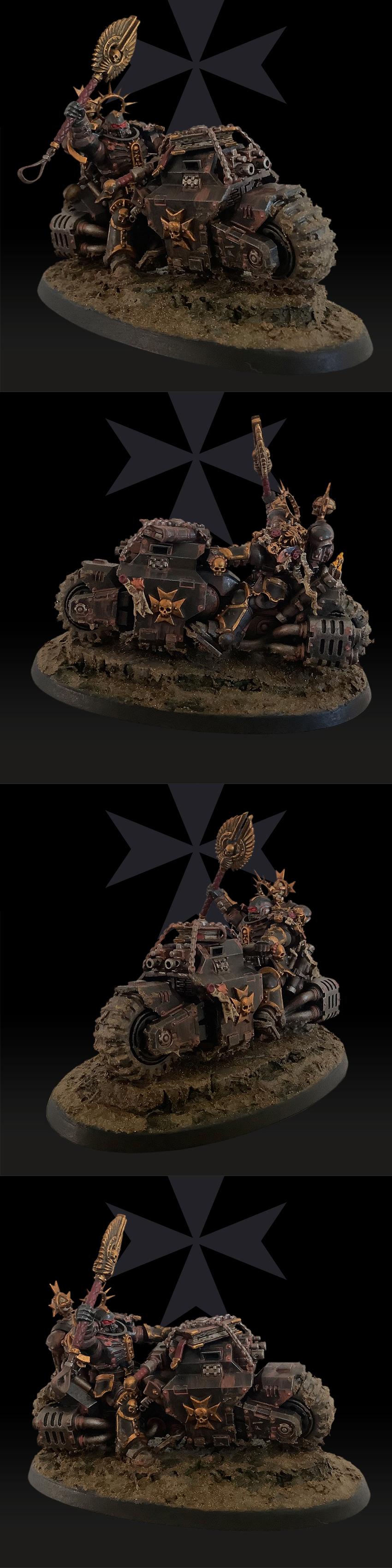 Bike, Blacktemplars, Chaplain, Grimdark, Space Marines, Stahlfried, Warhammer 40,000