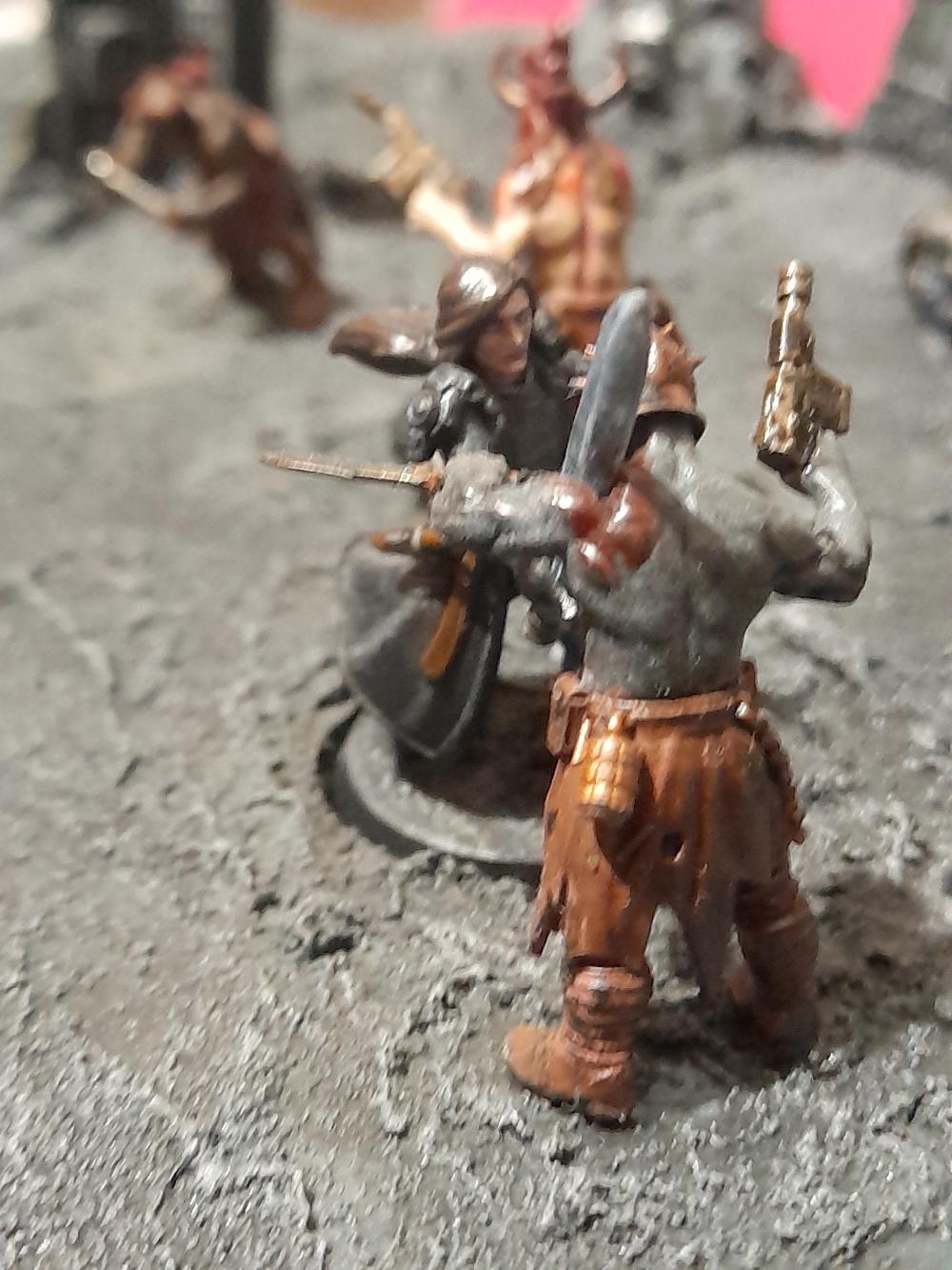 Action, Adelana, Ambush, Attelus Kaltos, Chaos, Chaos Ritual, Death Korps of Krieg, Diorama, Grimdark, Imperial Guard, Inquisition, Miniatures, Minis, Models, Original Characters, Power Sword, Secret War, Warhammer 40,000, Work In Progress