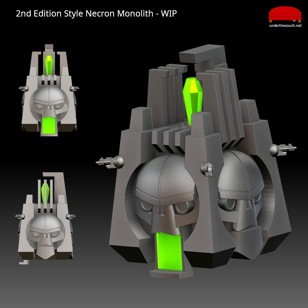 2nd Ed Necron Monolith Sculpt - WIP