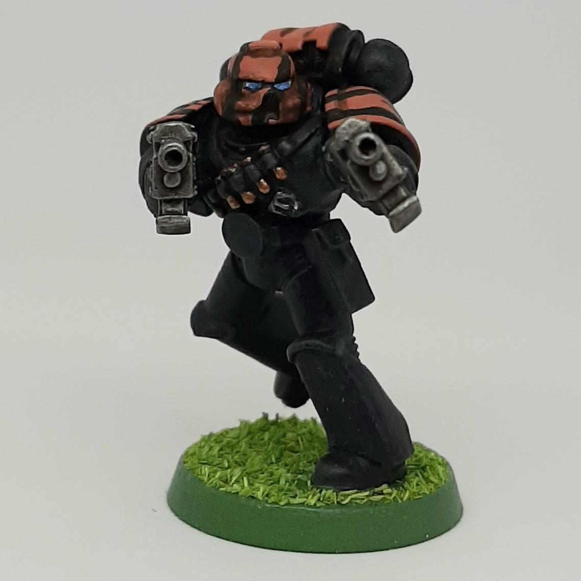 Astartes, Bolter, Boltgun, Camouflage, Claw, Combat, Conversion, Dual, Fang, Fighting, Forest, Green, Gunfighter, India, Jungle, Orange, Paw, Pistolier, Pistols, Saber, Space, Space Marines, Squad, Stripes, Tigers, Tooth, Veda, Vedic