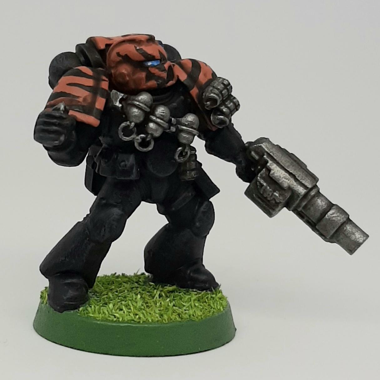 Astartes, Bolter, Boltgun, Bomb, Camouflage, Claw, Combat, Conversion, Fang, Fighting, Forest, Green, Grenade, Grenades, Grenadier, Heavy, India, Jungle, Launcher, Meltagun, Orange, Paw, Saber, Space, Space Marines, Squad, Stripes, Tigers, Tooth, Veda, Vedic