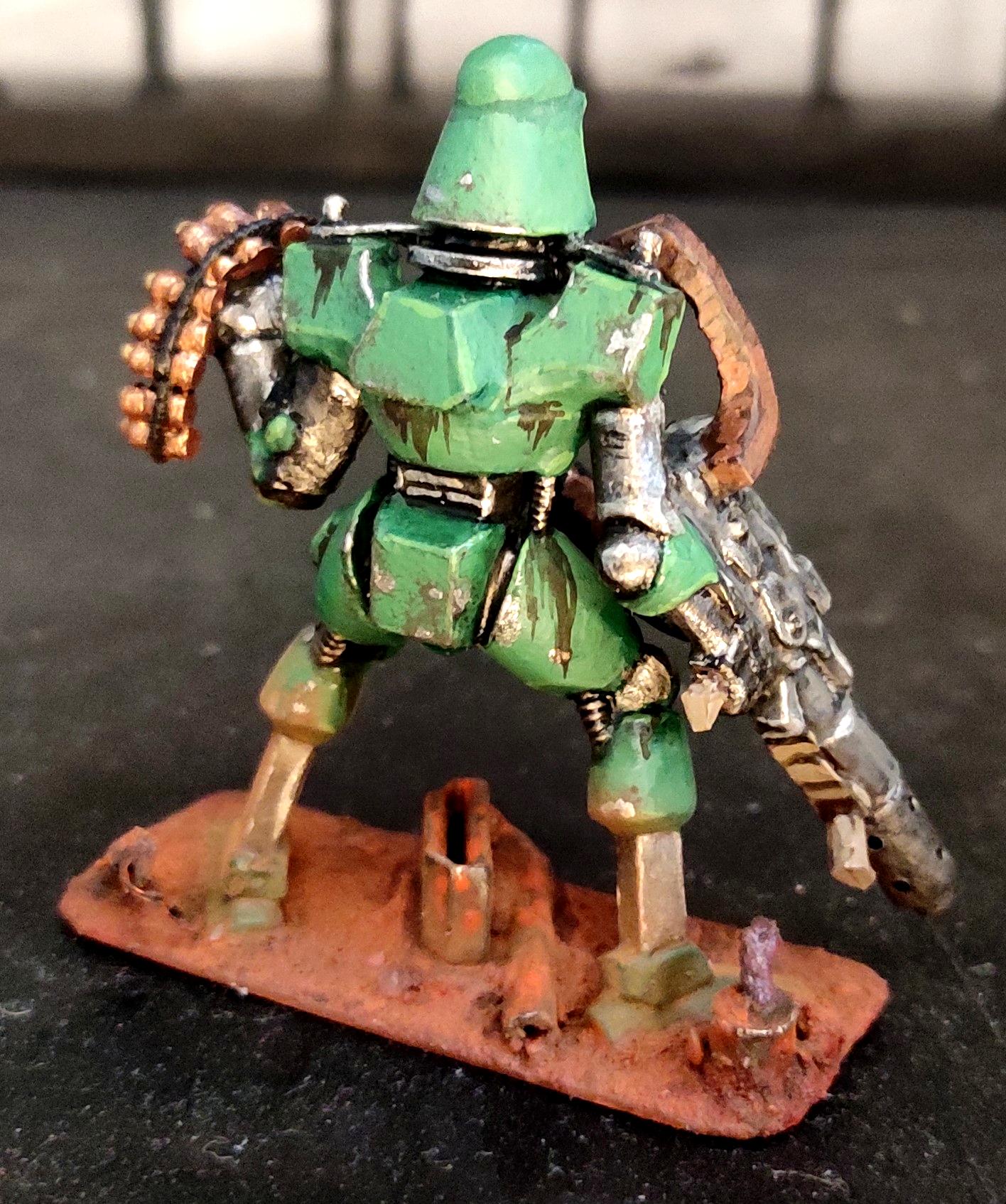 Android, Battle Damage, Conversion, Cyber Skeleton, Fantasy Battles, From Russia, Heavy Weapon, Infantry, Machine Gun Belt, Machinegun, Mud, Robot, Rust, Scratch Build, Squad, Technolog, Tehnolog
