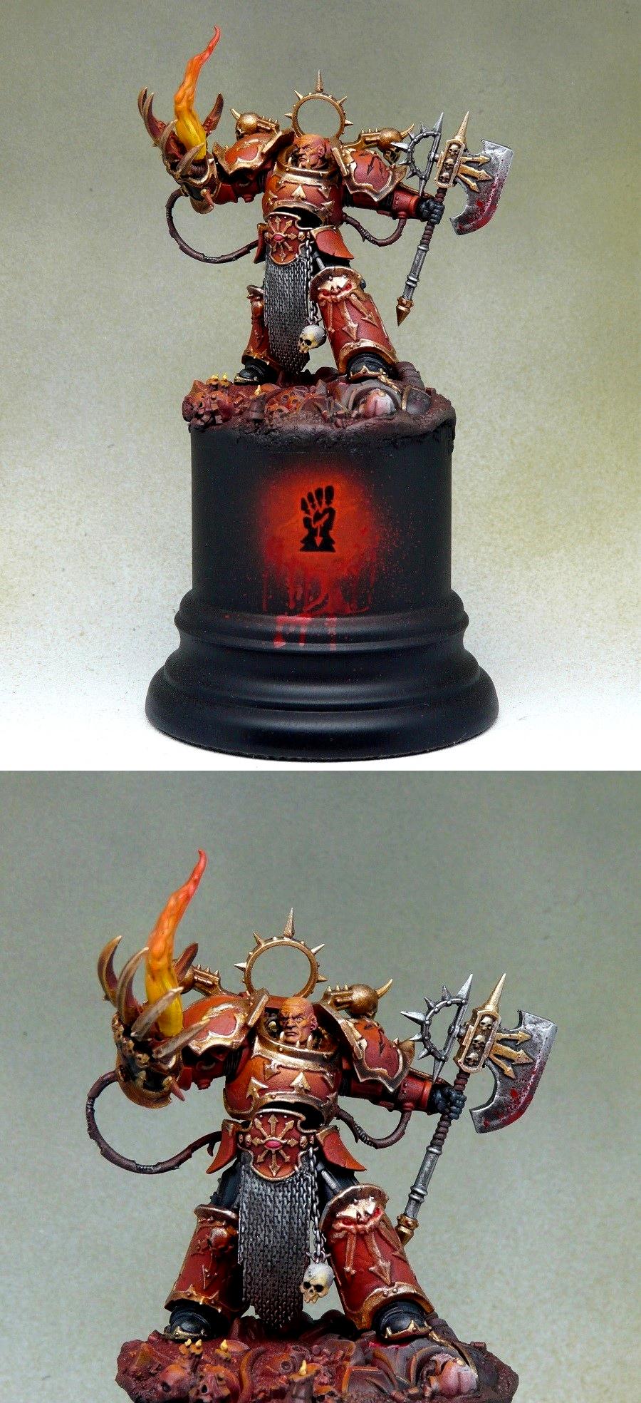 Badab War, Chaos Space Marines, Hereticus Astartes, Huron Blackheart, Kitbash, Object Source Lighting, Red Corsairs, Tyran Of Badab