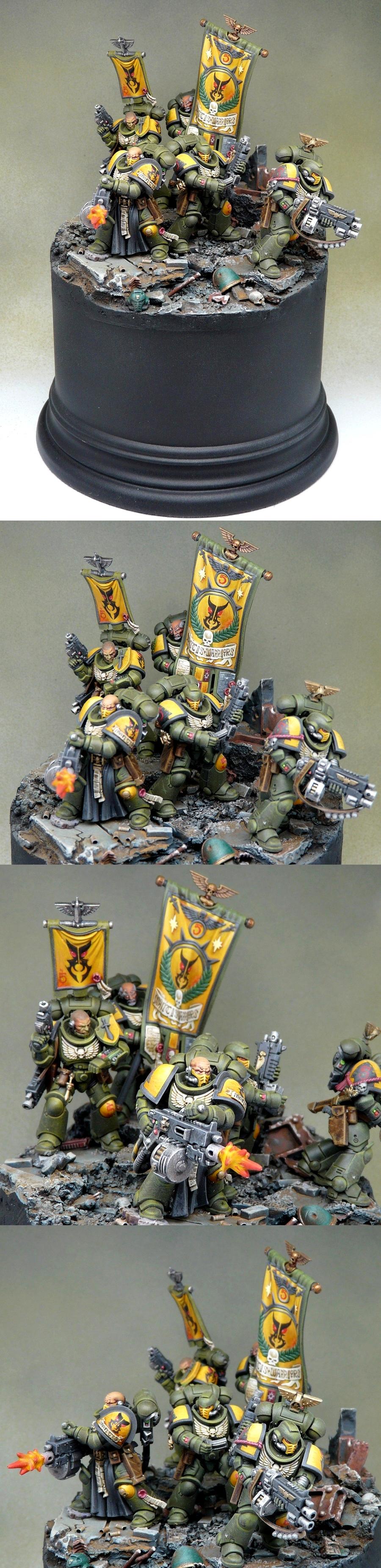 Adeptus Astartes, Badab War, Freehand, Intercessor, Mantis Warriors, Space Marines, Squad