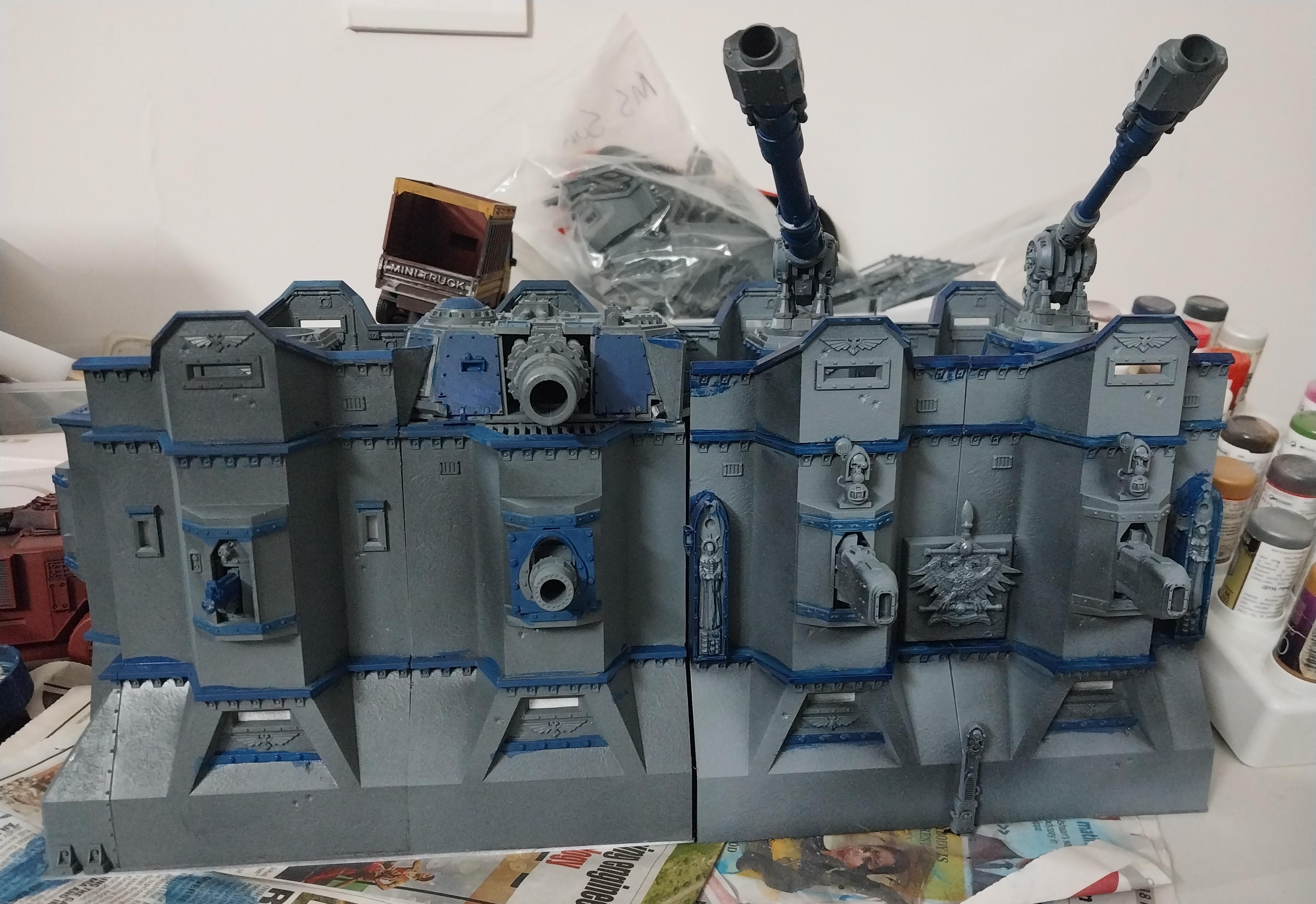 Adeptus Arbites, City Wall, Fortification, Gatehouse, Imperial Bastion, Out Of Production, Terrain, Thin Blue Line, Wall