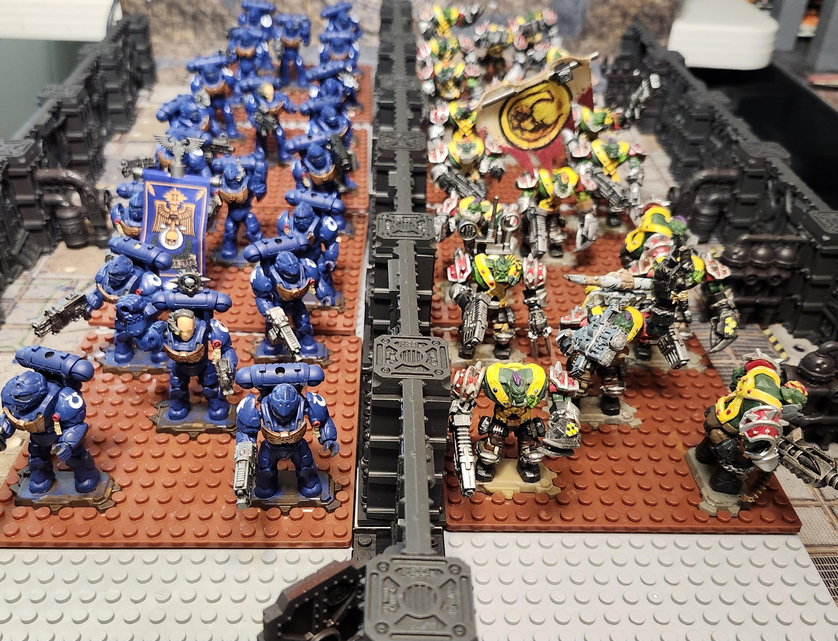 Building Blocks, Legos, Mega Bloks, Orks, Space Marines