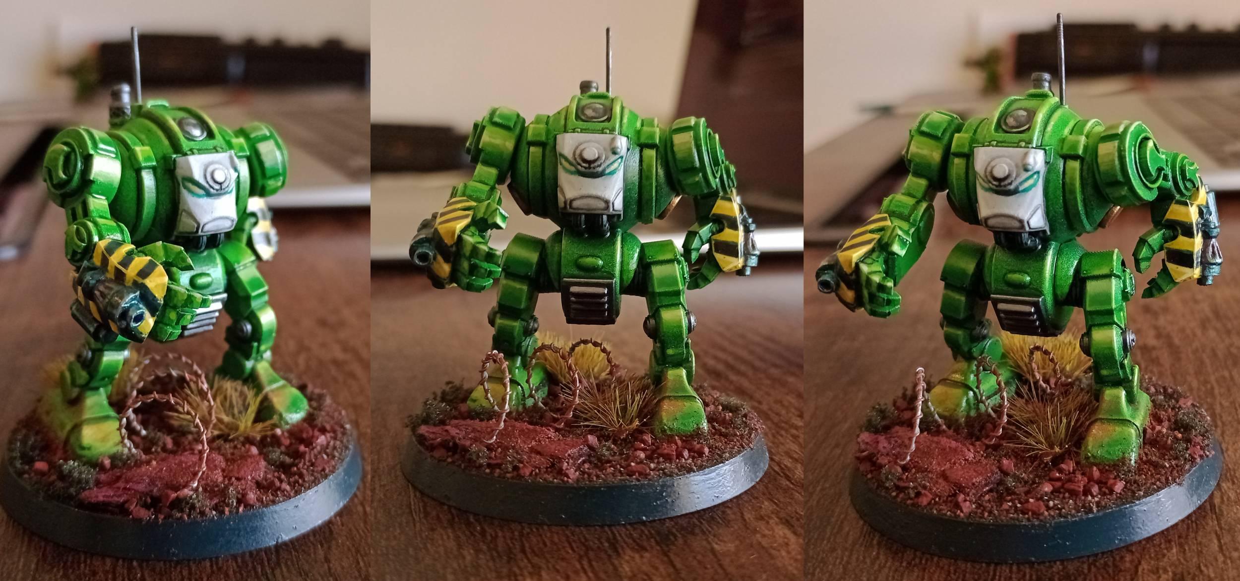 3d Print, Dreadnought, Green, Rouge Trader, Sons Of Medusa, Space Marines