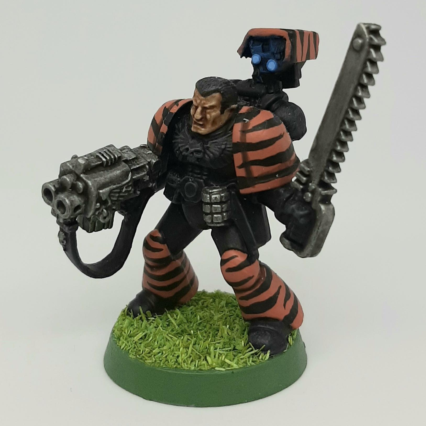 Astartes, Bolter, Boltgun, Camouflage, Chainsword, Claw, Combat, Conversion, Designator, Devastator, Fang, Fighting, Forest, Green, Guided, India, Jungle, Laser, Orange, Paw, Saber, Sergeant, Space, Space Marines, Squad, Storm, Stripes, Target, Targeter, Tigers, Tooth, Veda, Vedic