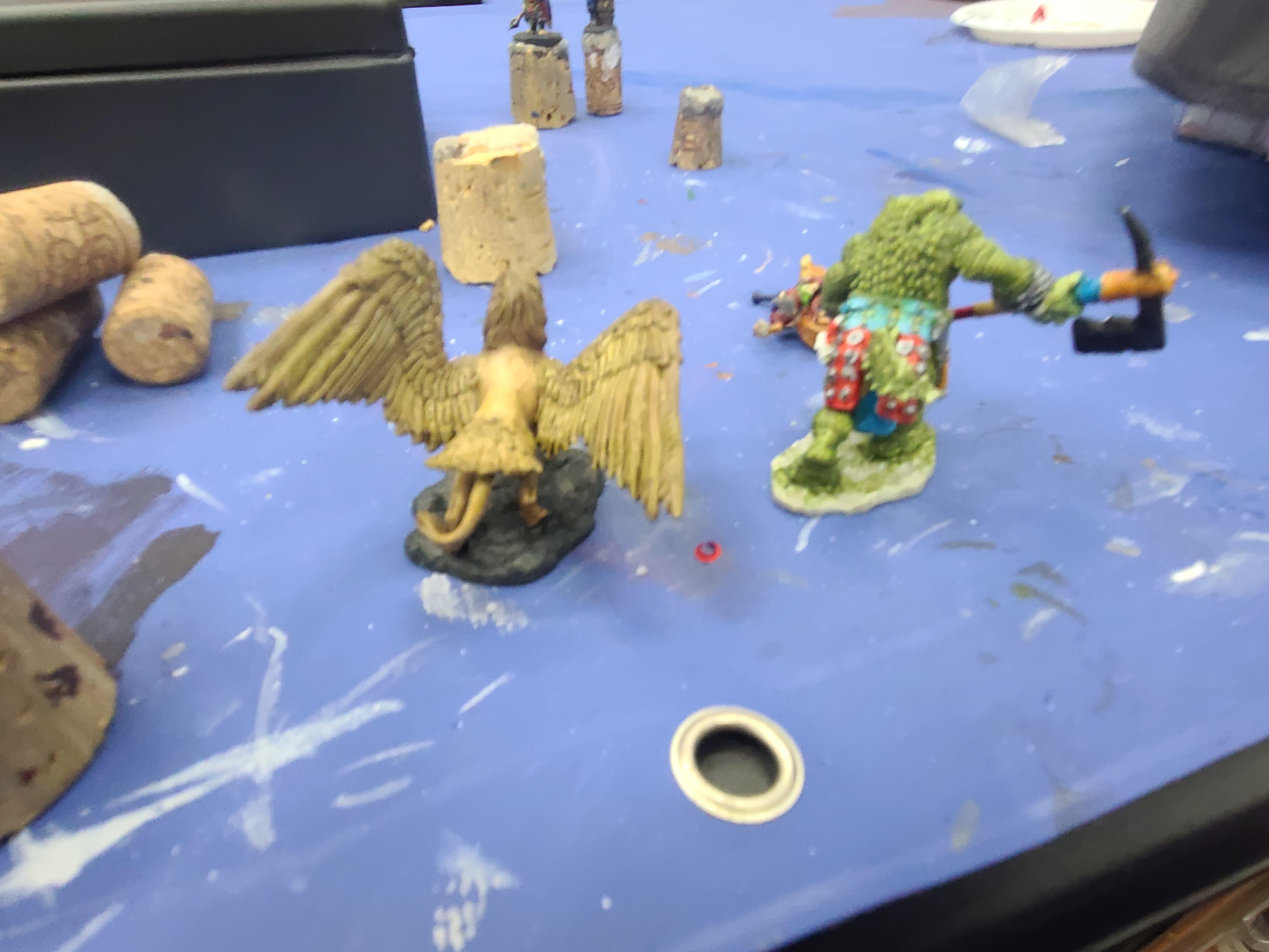 Axe, Bones, Caiman, Dungeons And Dragons, Reaper Miniatures, Sphinx, Warhammer Fantasy