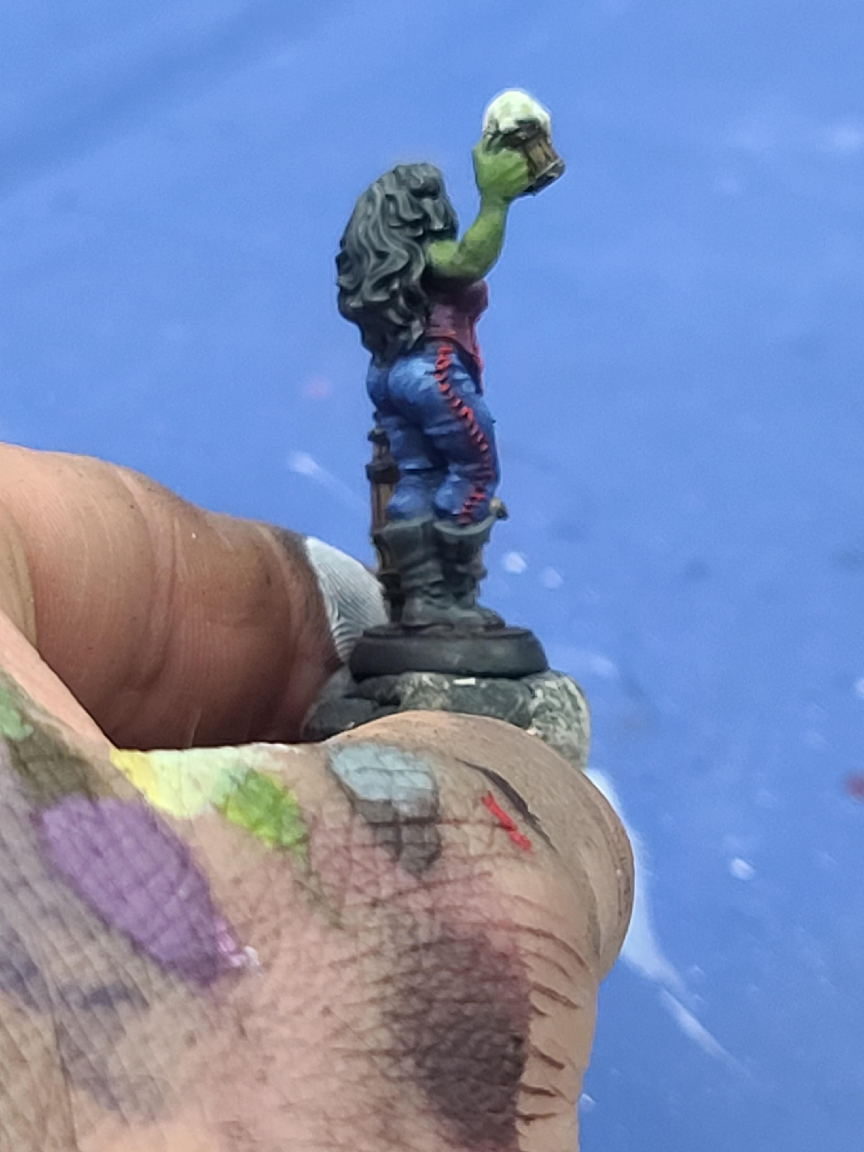 Arm Wrestler, Bones, Dungeons And Dragons, Female, Orcs, Reaper Miniatures, Warhammer Fantasy