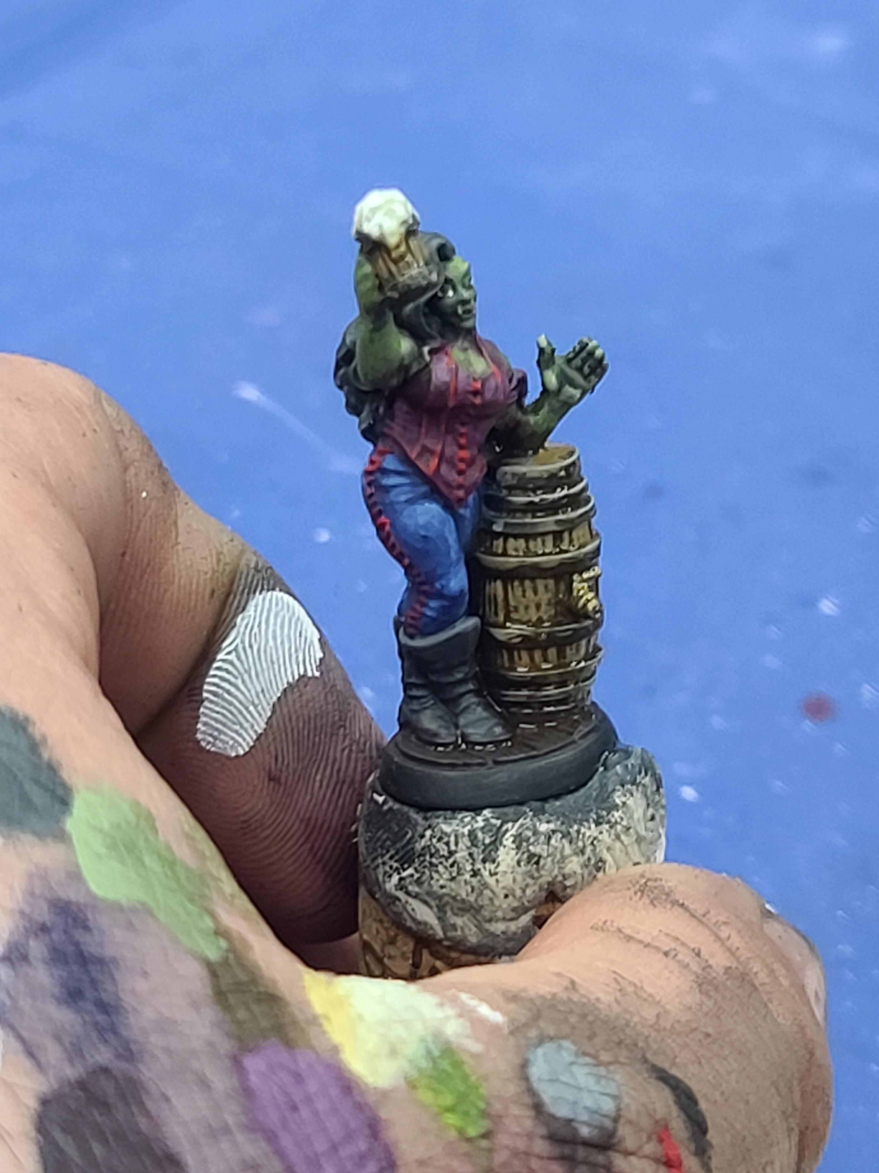 Arm Wrestler, Bones, Dungeons And Dragons, Female, Orcs, Reaper Miniatures, Warhammer Fantasy