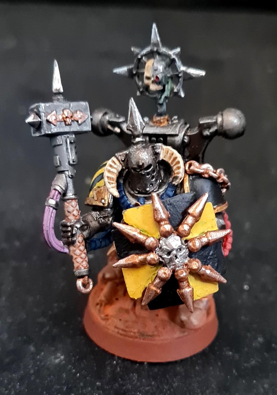 Chaos, Chaos Space Marines, Chaos Undivided, Conversion, Hazard Stripes, Heresy, Heretic Astartes, Infantry, Iron Warriors, Iron Within, Iron Without!, Kitbash, Power Hammer, Power Shield, Rust, Traitor Legions, Warhammer 40,000