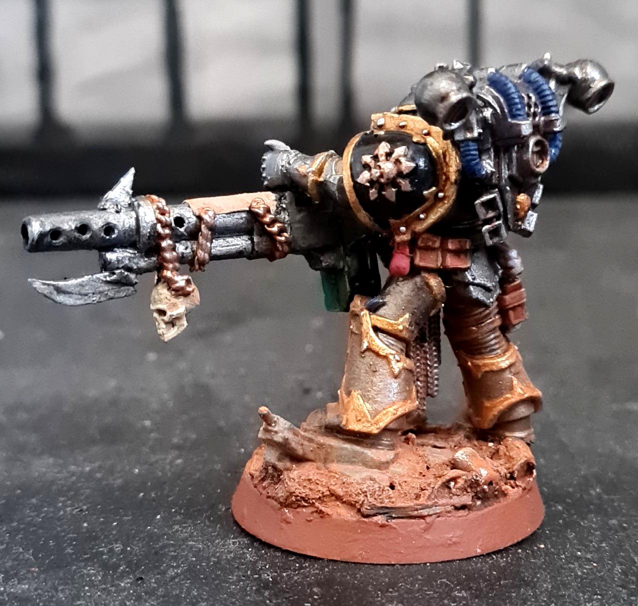 Autocannon, Chaos, Chaos Space Marines, Chaos Undivided, Conversion, Havoc, Hazard Stripes, Heresy, Heretic Astartes, Infantry, Iron Warriors, Iron Within, Iron Without!, Kitbash, Rust, Scratch Build, Traitor Legions, Warhammer 40,000